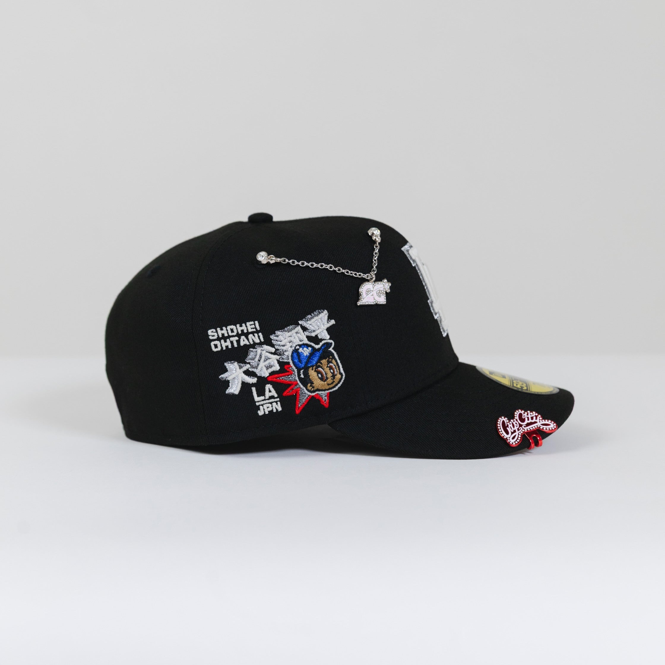 NEW ERA 59FIFTY BLACK LOS ANGELES DODGERS W/ "SHOHEI OHTANI" SIDE PATCH