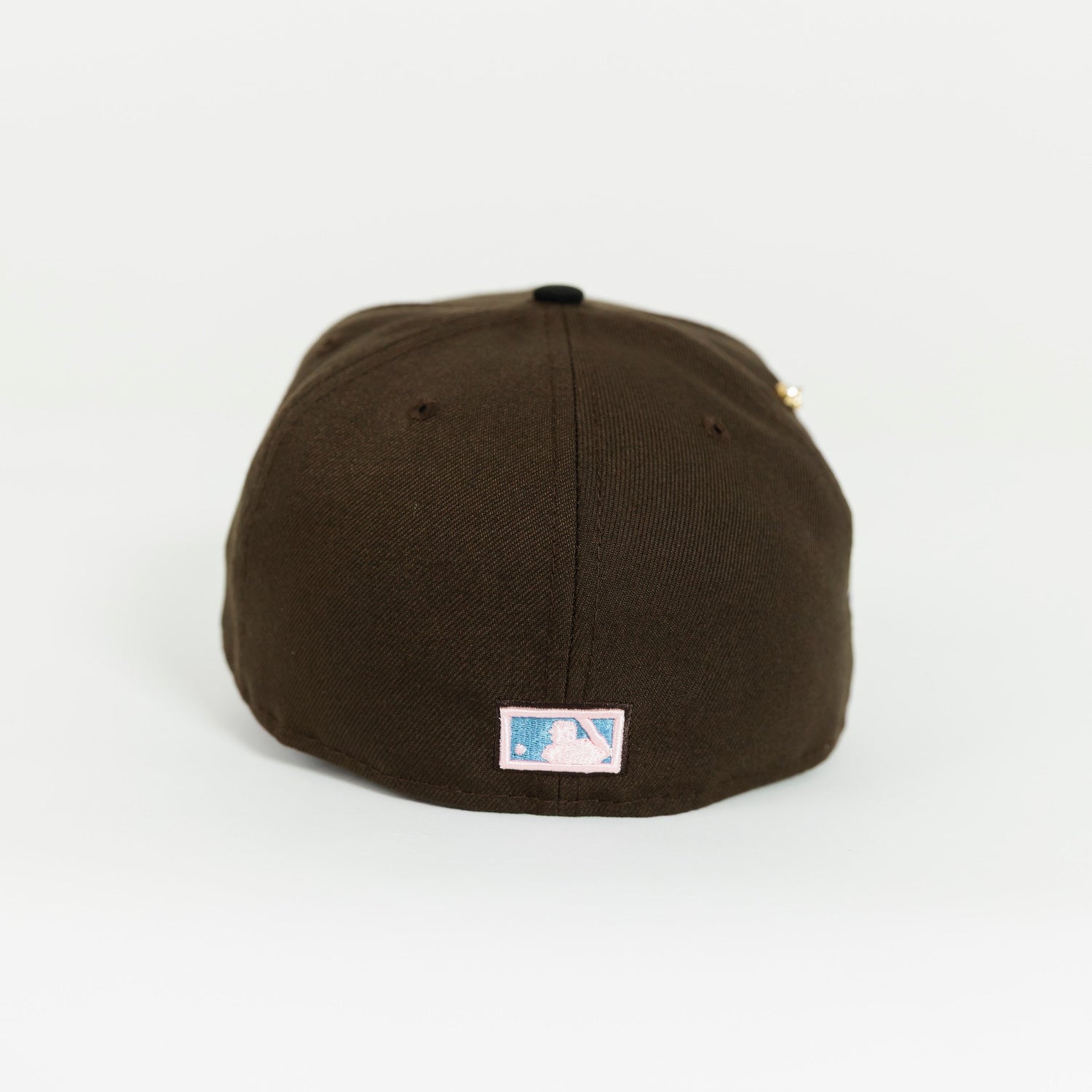 NEW ERA 59FIFTY MOCHA/ BLACK LOS ANGELES DODGERS W/ 50TH ANNIVERSARY SIDE PATCH