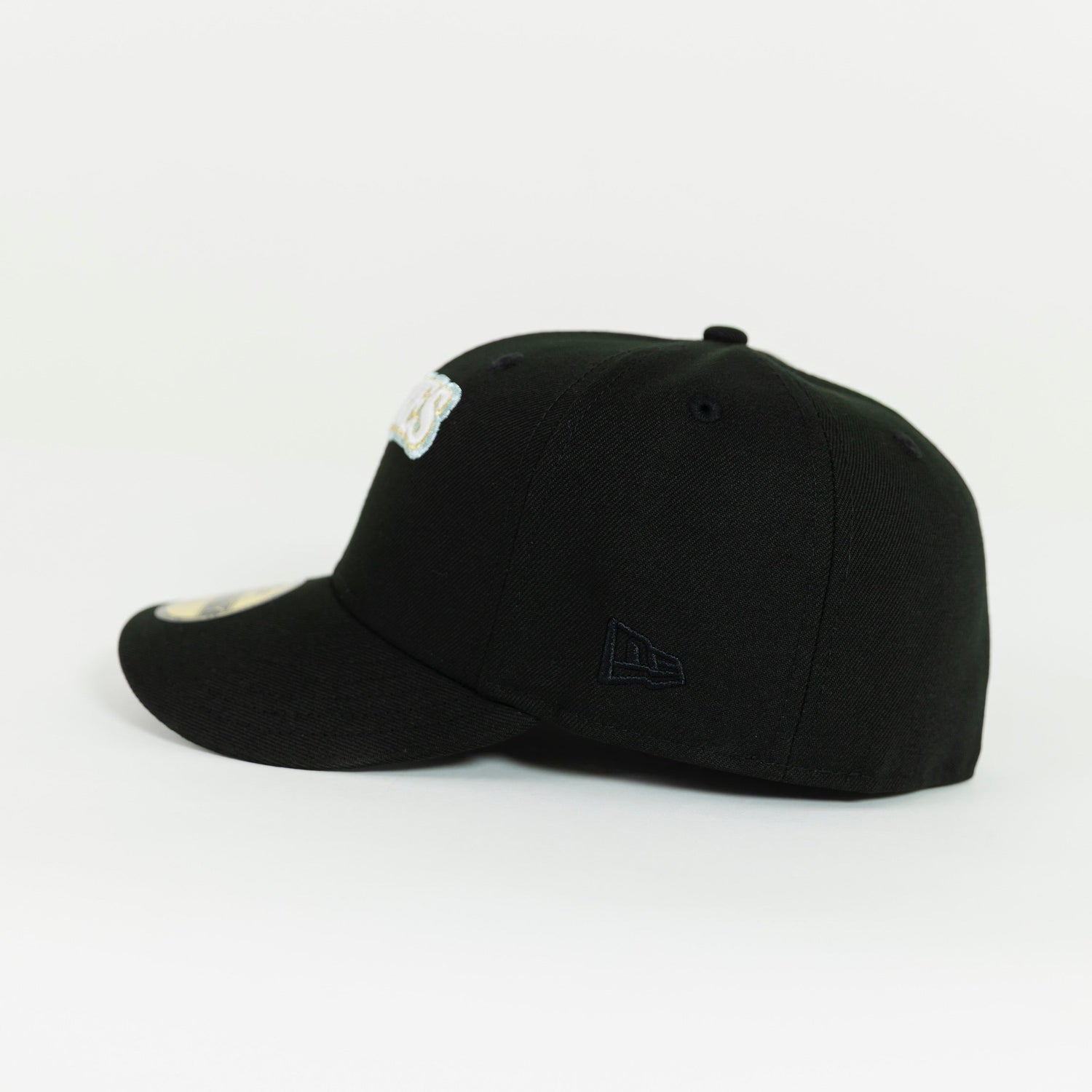 NEW ERA EXCLUSIVE 59FIFTY BLACK SAN DIEGO PADRES SCRIPT W/ 40TH ANNIVERSARY SIDE PATCH