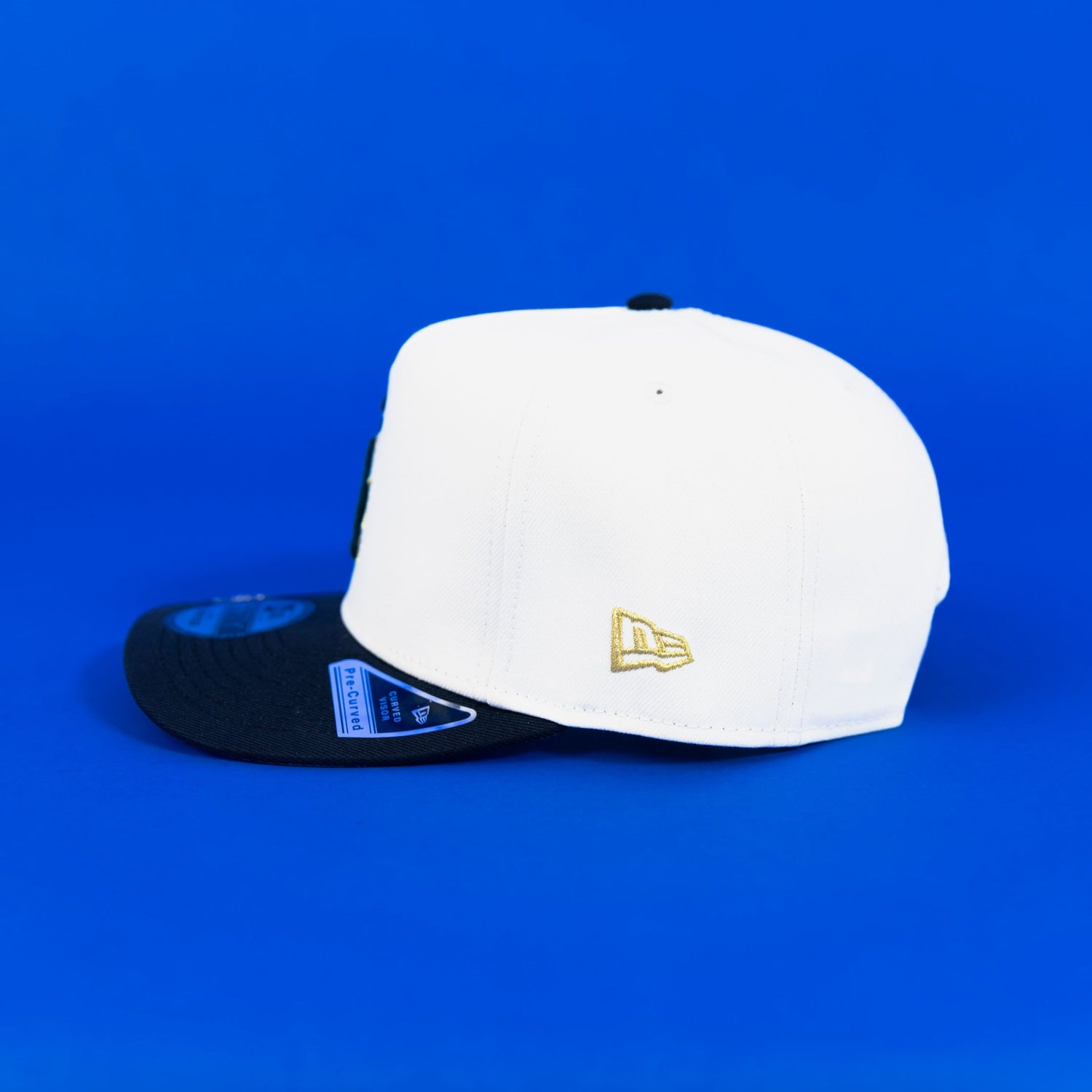 NEW ERA EXCLUSIVE 9FIFTY A-FRAME CHROME/ NAVY LOS ANGELES DODGERS SNAPBACK W/ 2024 WORLD SERIES CHAMPIONS SIDE PATCH