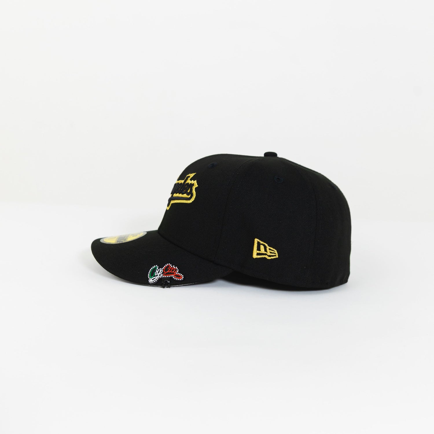 NEW ERA 59FIFTY BLACK LOS ANGELES DODGERS SCRIPT W/ 2020 WORLD SERIES SIDE PATCH