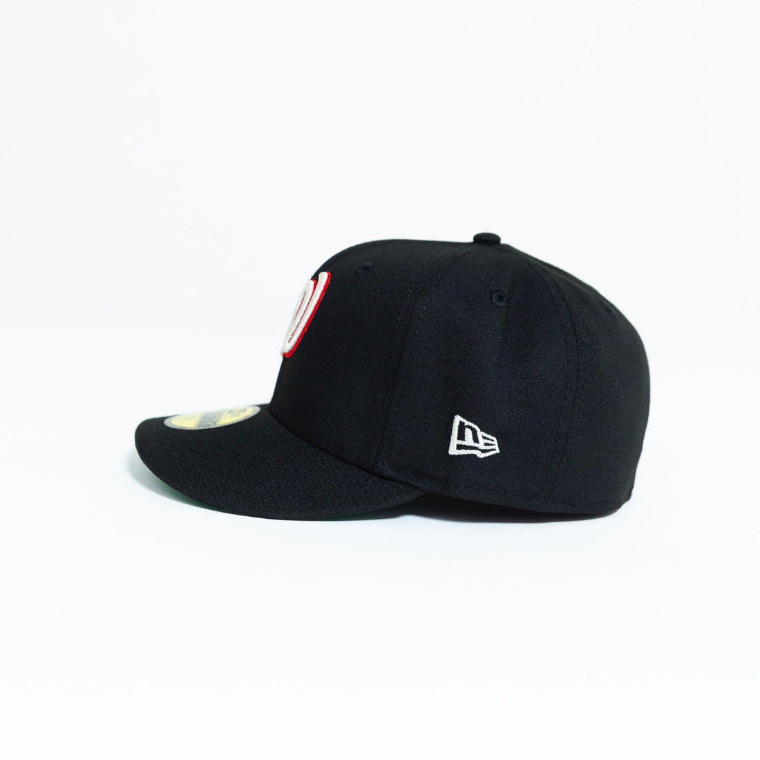 NEW ERA EXCLUSIVE 59FIFTY BLACK WASHINGTON NATIONALS W/ INAUGURAL SEASON SIDE PATCH