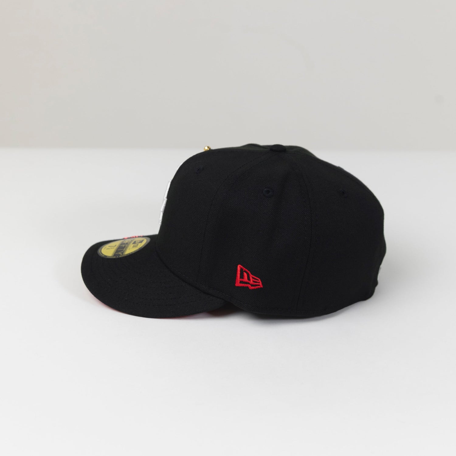 NEW ERA 59FIFTY BLACK LOS ANGELES DODGERS W/ 60TH ANNIVERSARY SIDE PATCH