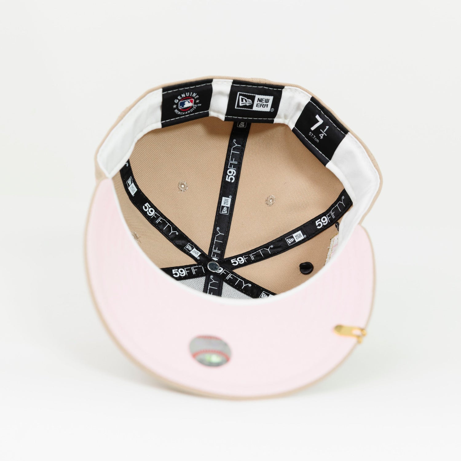 NEW ERA 59FIFTY LIGHT KHAKI LOS ANGELES DODGERS JAPANESE SCRIPT W/ "SHOHEI OHTANI 50-50 CLUB" SIDE PATCH