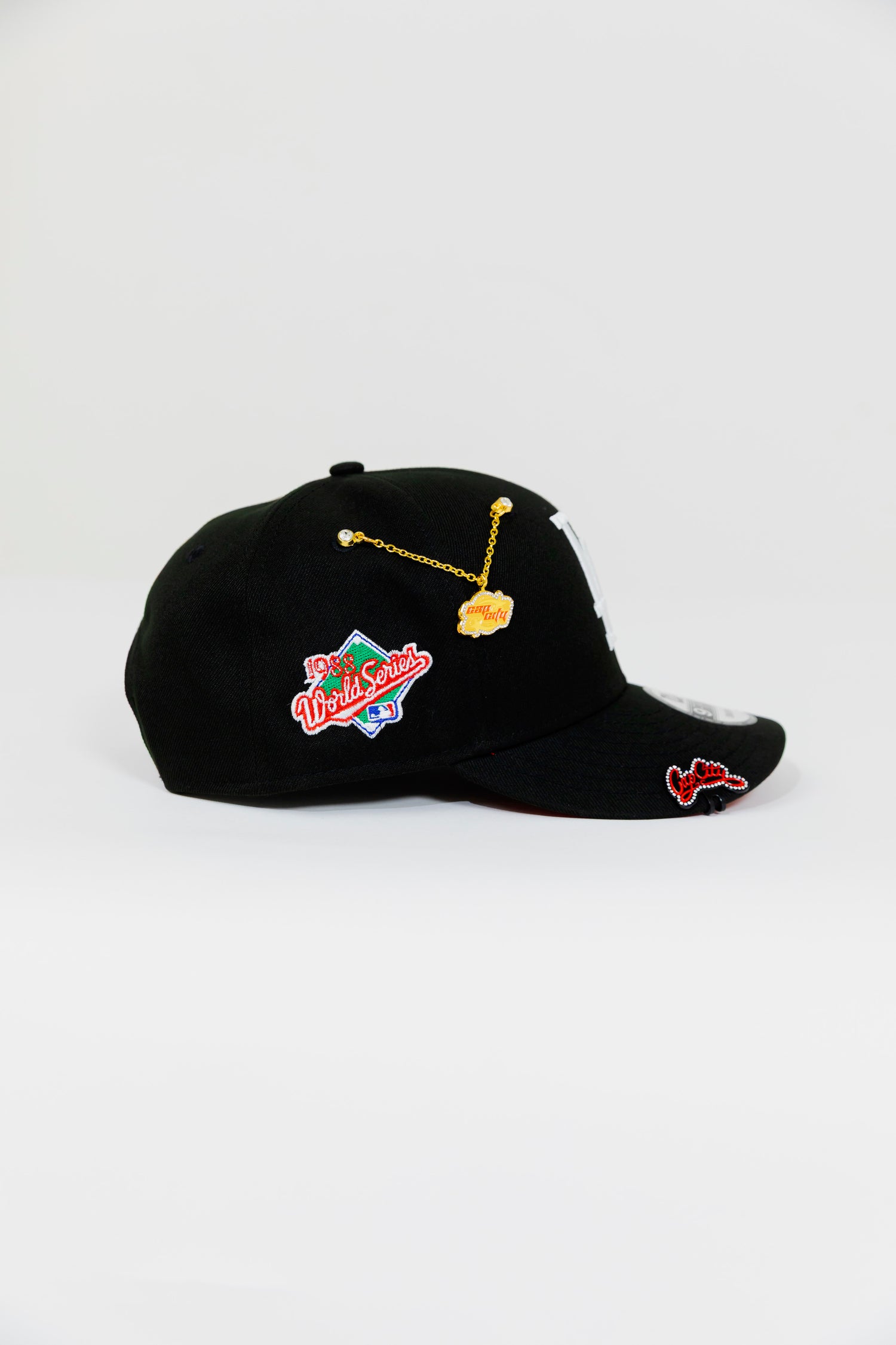 NEW ERA EXCLUSIVE 9FIFTY BLACK LOS ANGELES DODGERS SNAPBACK W/ 1988 WORLD SERIES SIDE PATCH