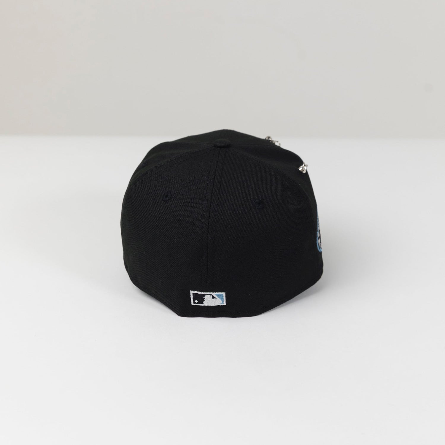 NEW ERA 59FIFTY BLACK LOS ANGELES DODGERS W/ 50TH ANNIVERSARY SIDE PATCH