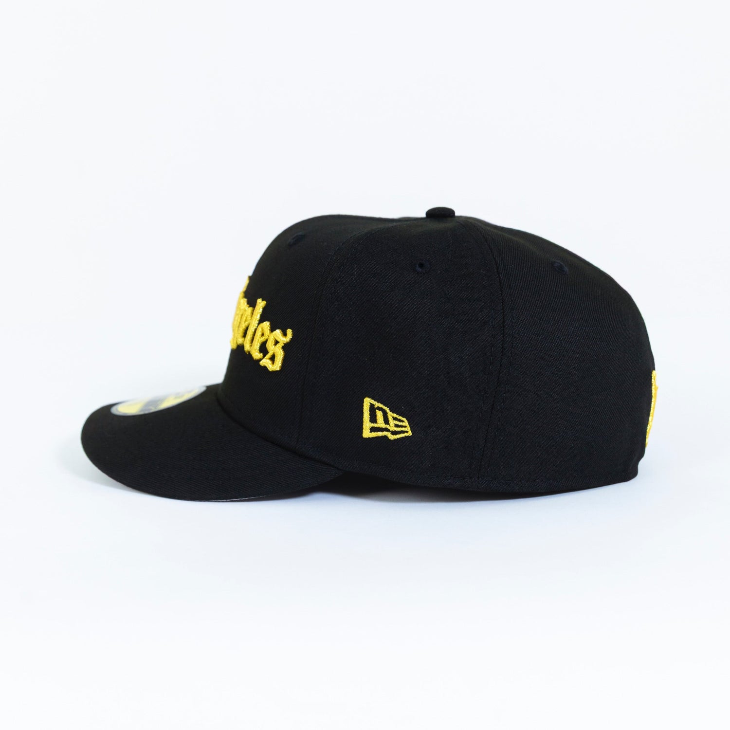NEW ERA EXCLUSIVE 59FIFTY BLACK LOS ANGELES DODGERS W/ OLD ENGLISH SCRIPT