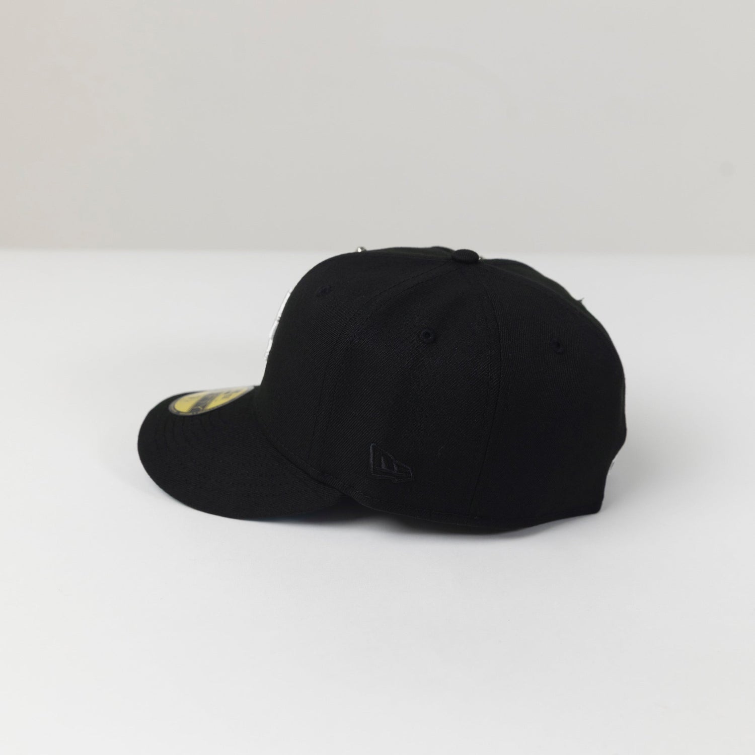 NEW ERA 59FIFTY BLACK LOS ANGELES DODGERS W/ 50TH ANNIVERSARY SIDE PATCH