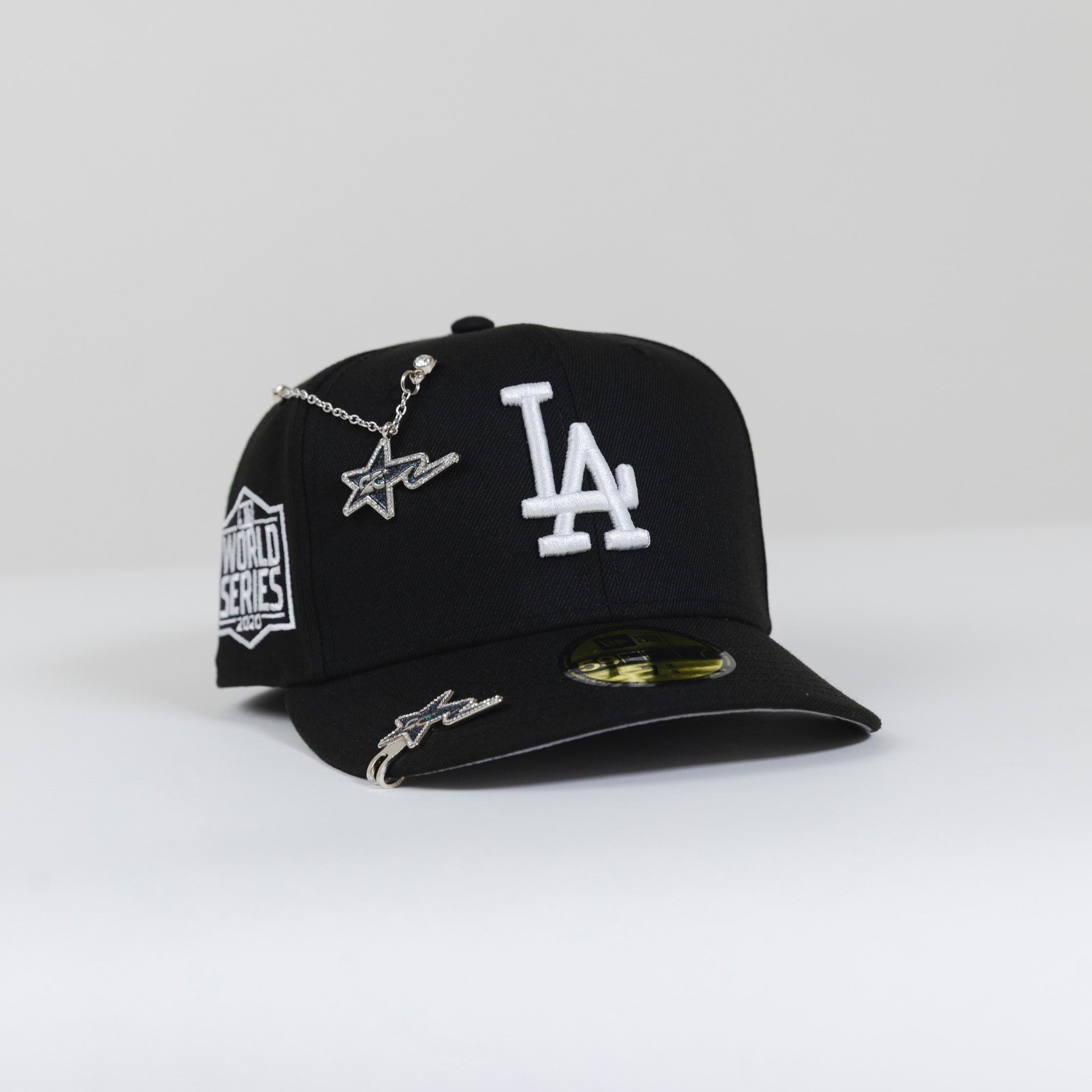 NEW ERA 59FIFTY BLACK LOS ANGELES DODGERS W/ 2020 WORLD SERIES SIDE PATCH