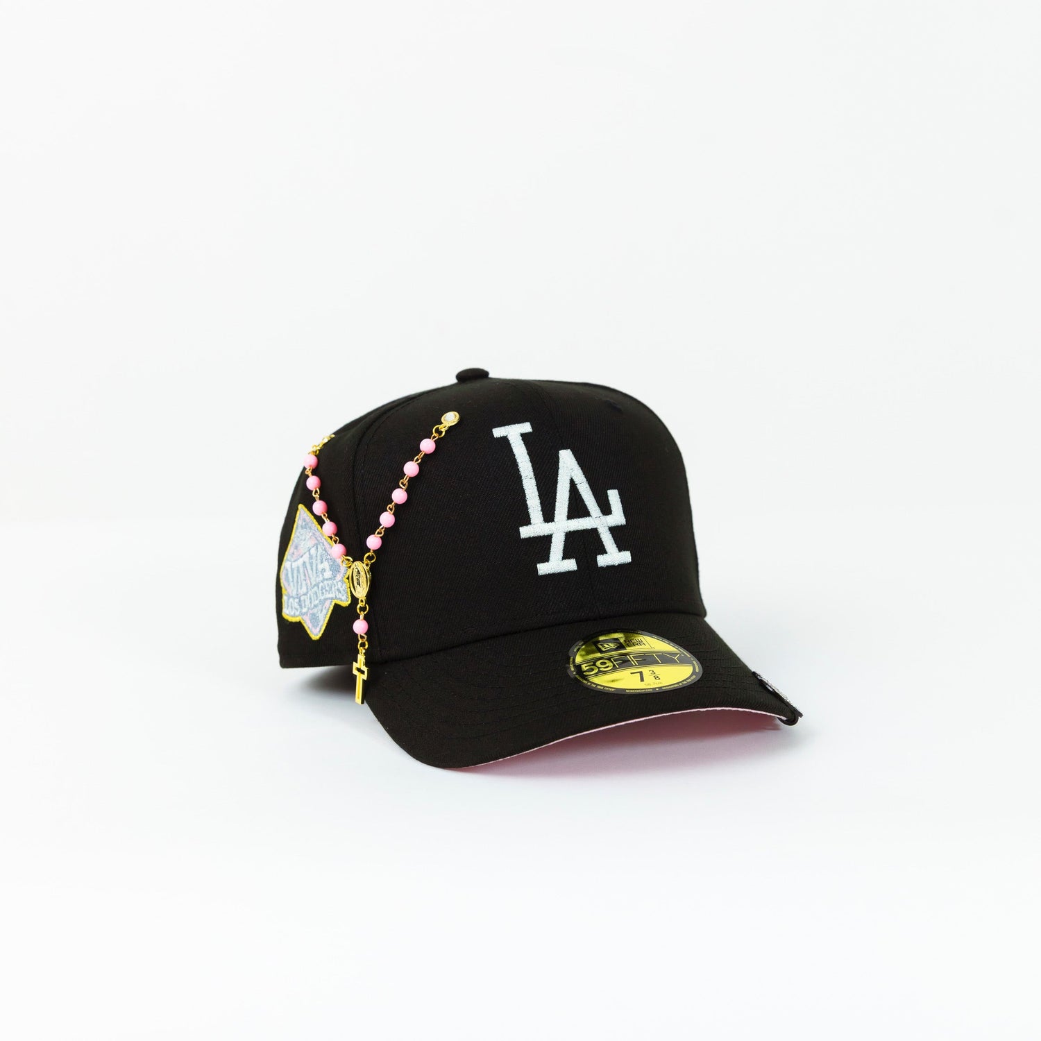 NEW ERA 59FIFTY BLACK LOS ANGELES DODGERS W/ "VIVA LOS DODGERS" SIDE PATCH