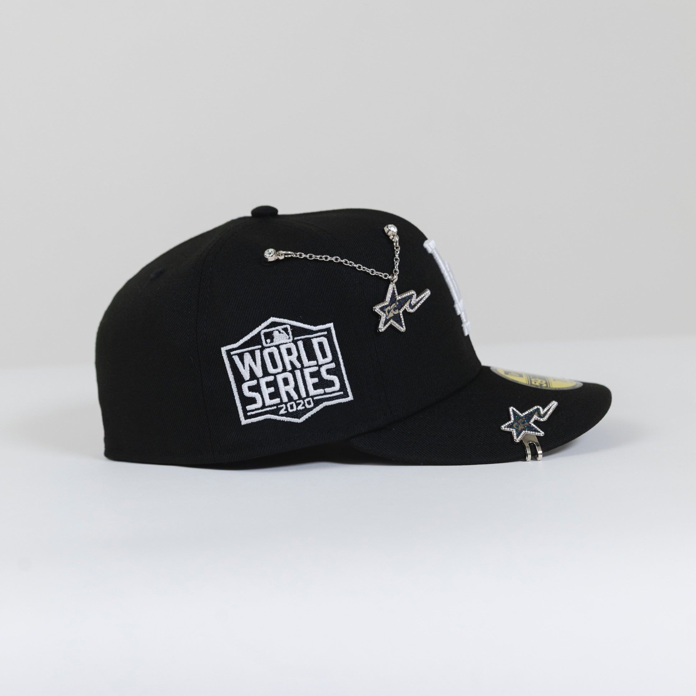 NEW ERA 59FIFTY BLACK LOS ANGELES DODGERS W/ 2020 WORLD SERIES SIDE PATCH