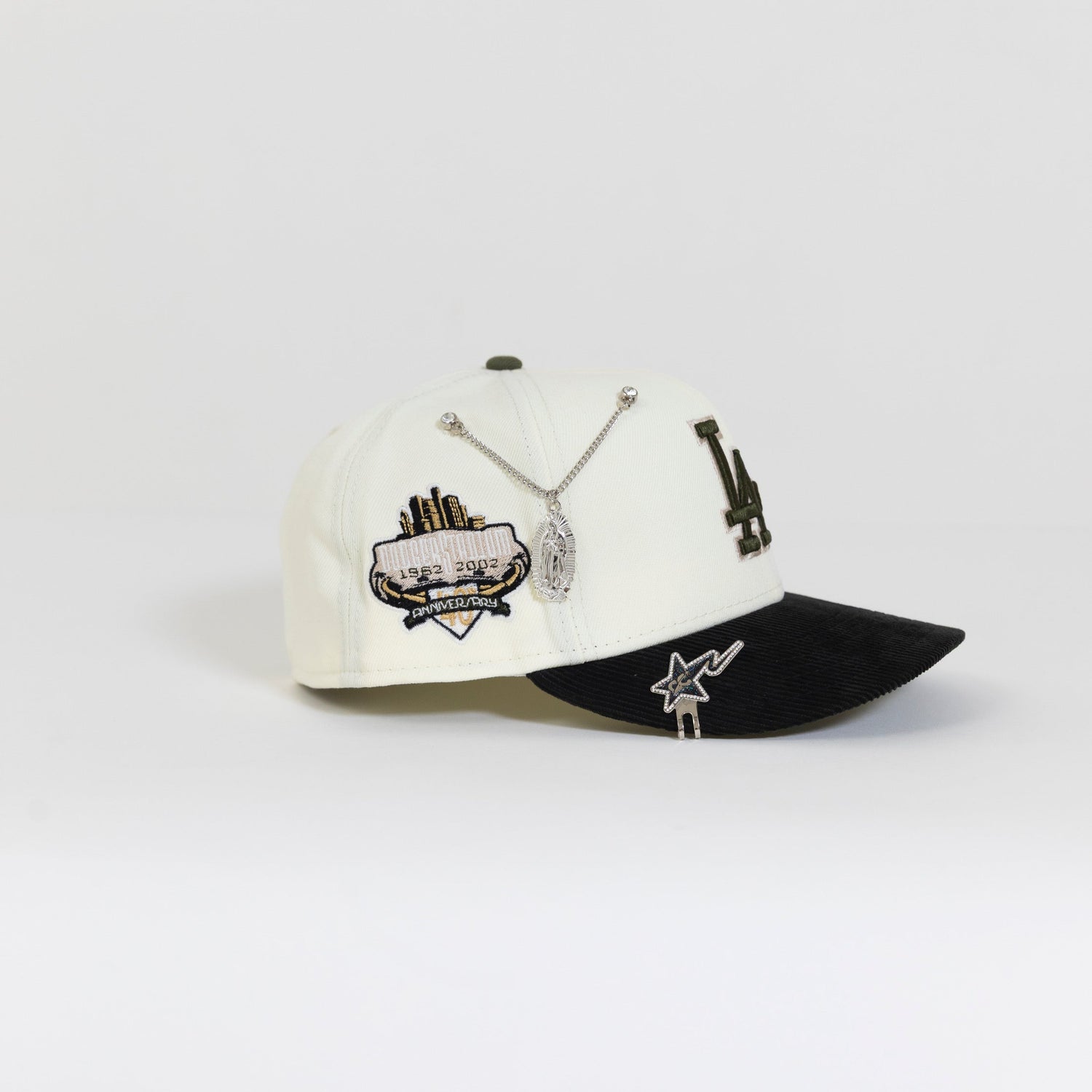 NEW ERA 59FIFTY CHROME/ CORDUROY LOS ANGELES DODGERS W/ 40TH ANNIVERSARY SIDE PATCH