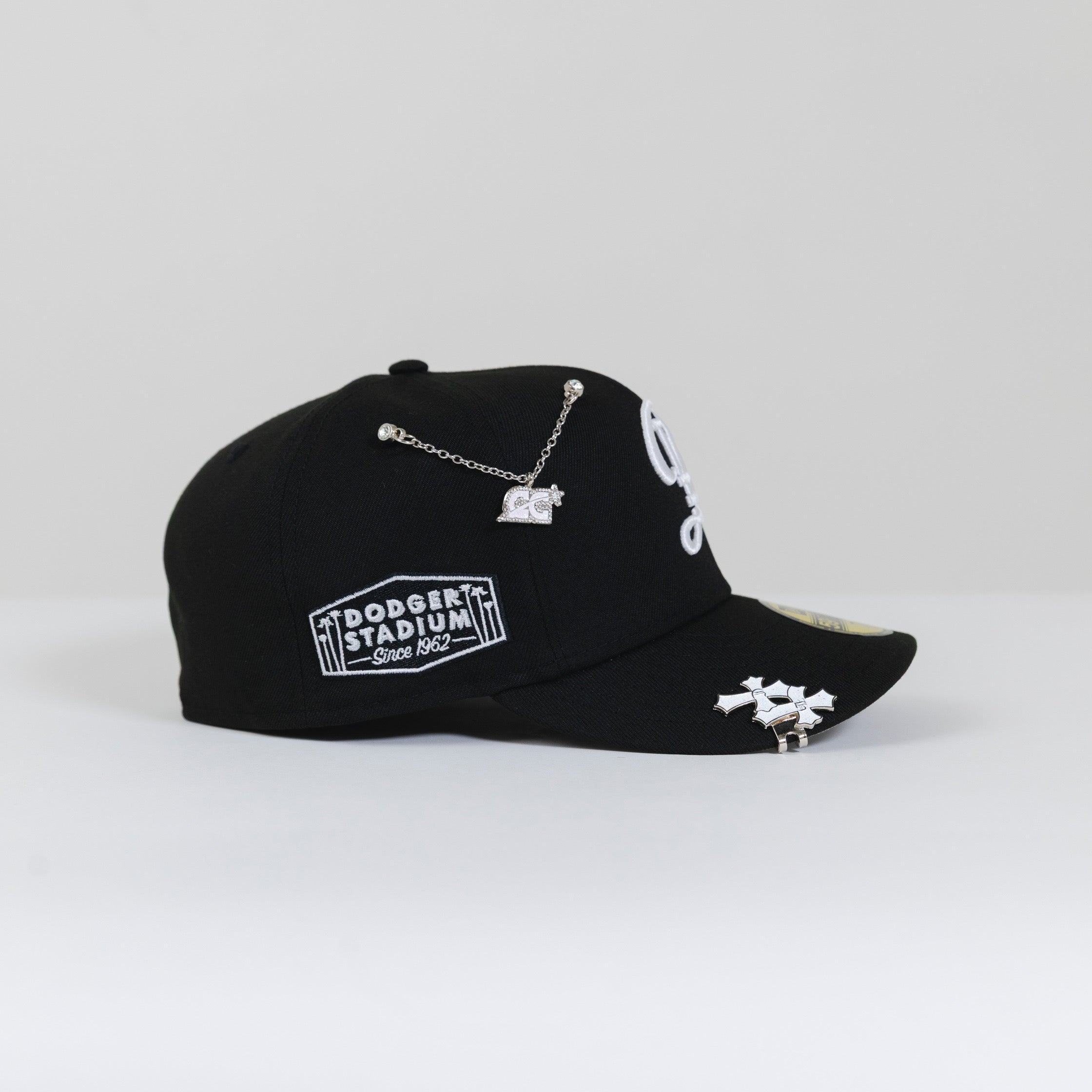 NEW ERA 59FIFTY BLACK LOS ANGELES DODGERS W/ "CITY CONNECT LOGO" + DODGER STADIUM SIDE PATCH