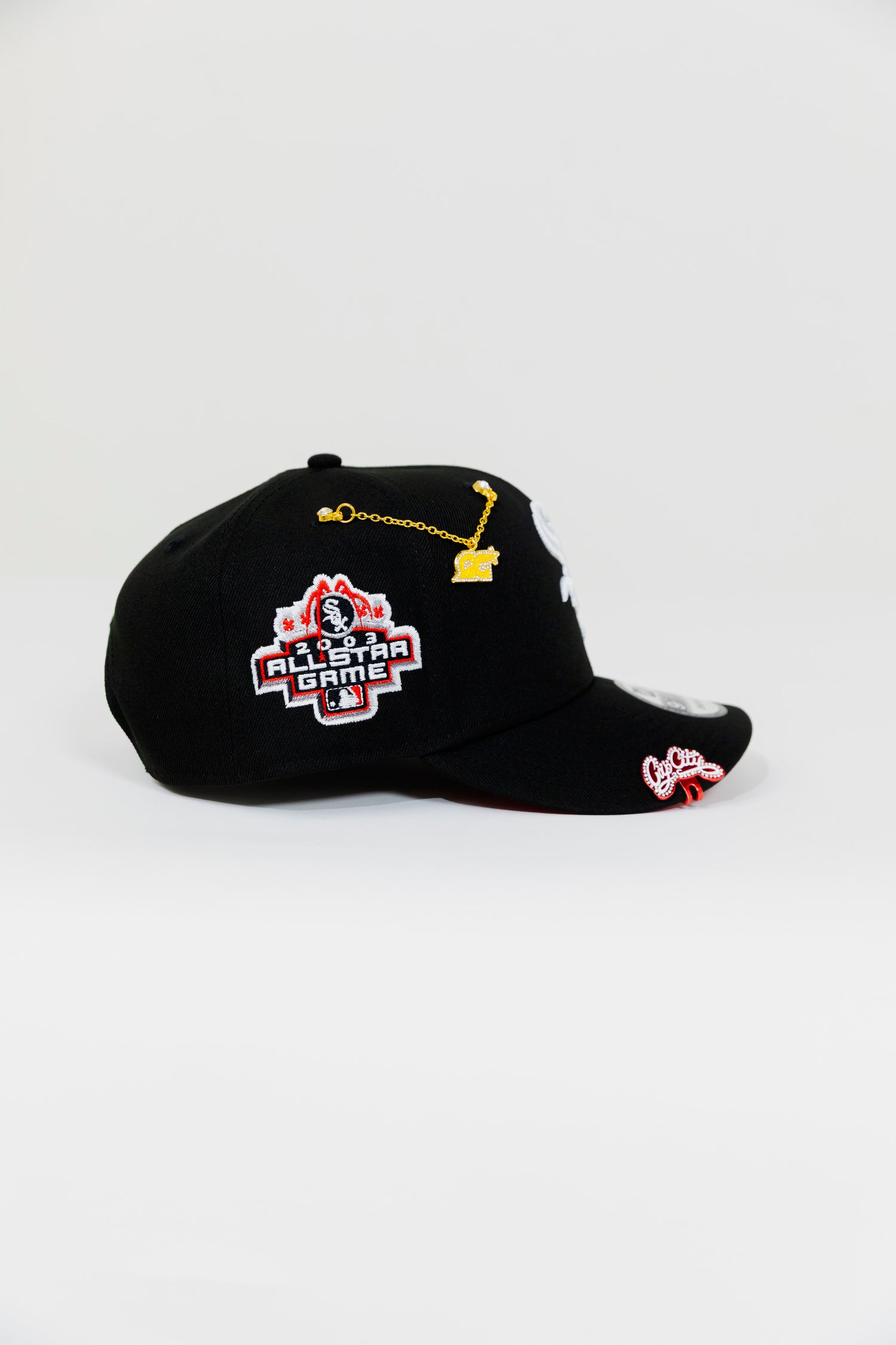 NEW ERA EXCLUSIVE 9FIFTY BLACK CHICAGO WHITE SOX SNAPBACK W/ 2003 ALL STAR GAME SIDE PATCH