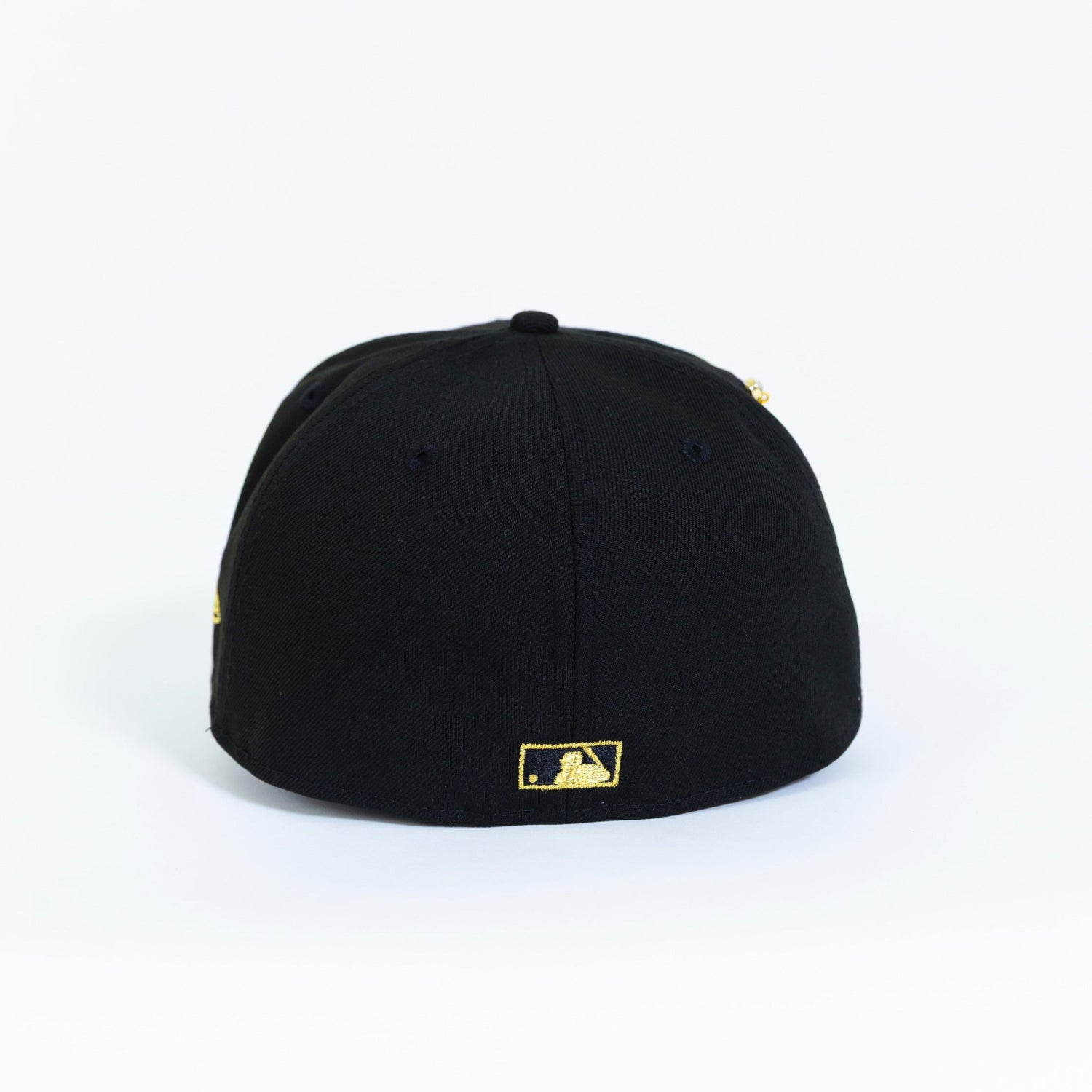 NEW ERA EXCLUSIVE 59FIFTY BLACK LOS ANGELES DODGERS SCRIPT W/ 1ST WORLD CHAMPIONSHIP SIDE PATCH
