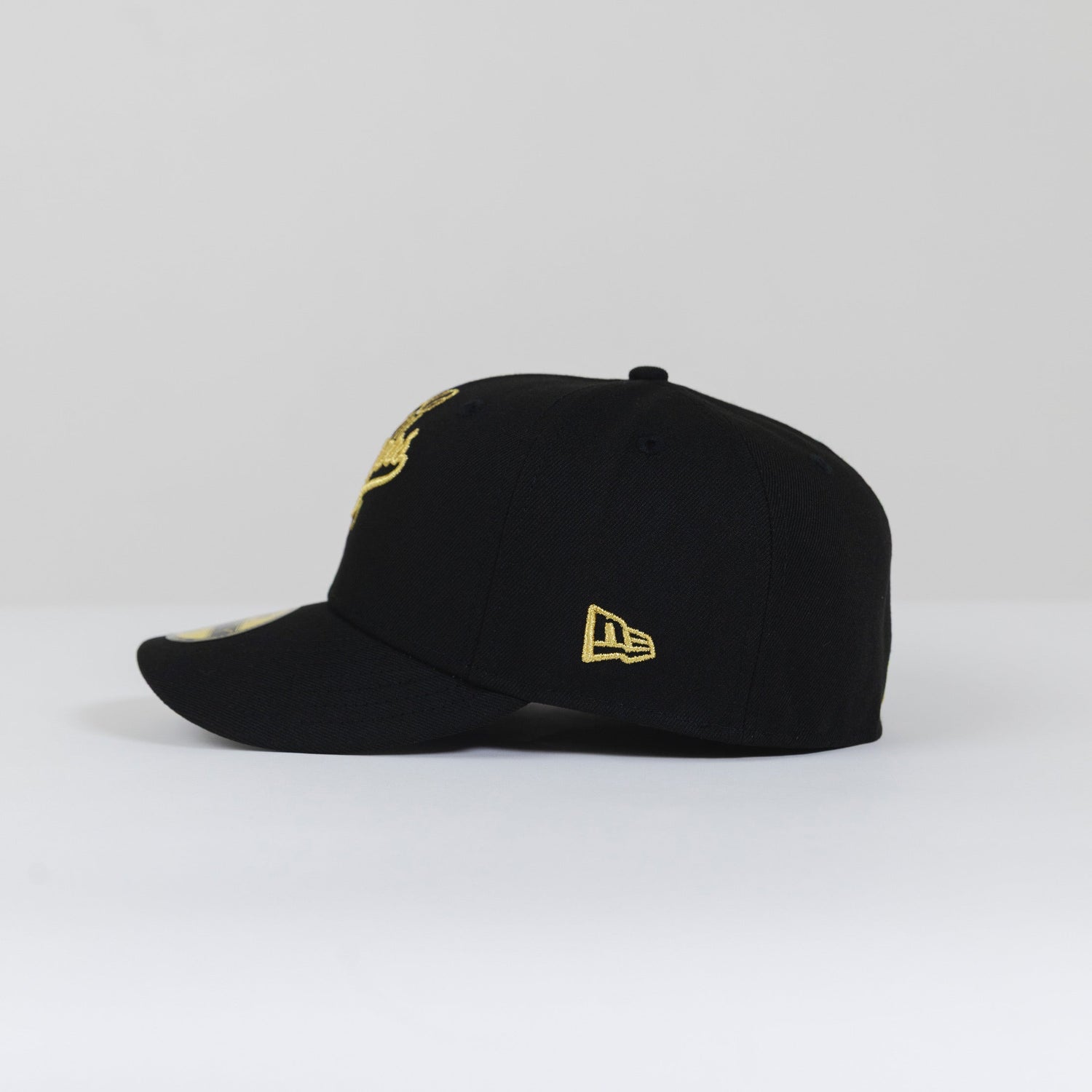 NEW ERA 59FIFTY BLACK LOS ANGELES DODGERS W/ 100TH ANNIVERSARY SIDE PATCH