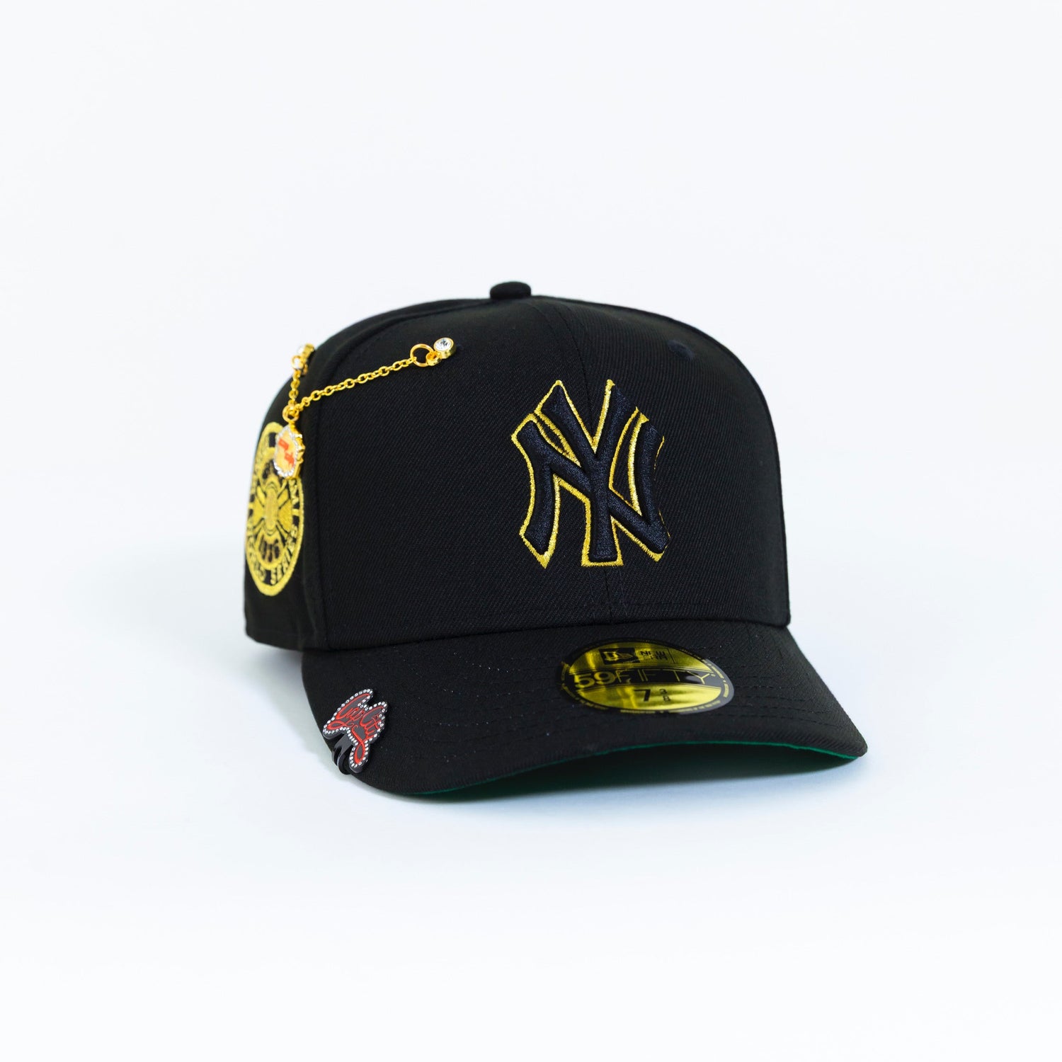 NEW ERA EXCLUSIVE 59FIFTY BLACK NEW YORK YANKEES W/ 1949 WORLD SERIES SIDE PATCH