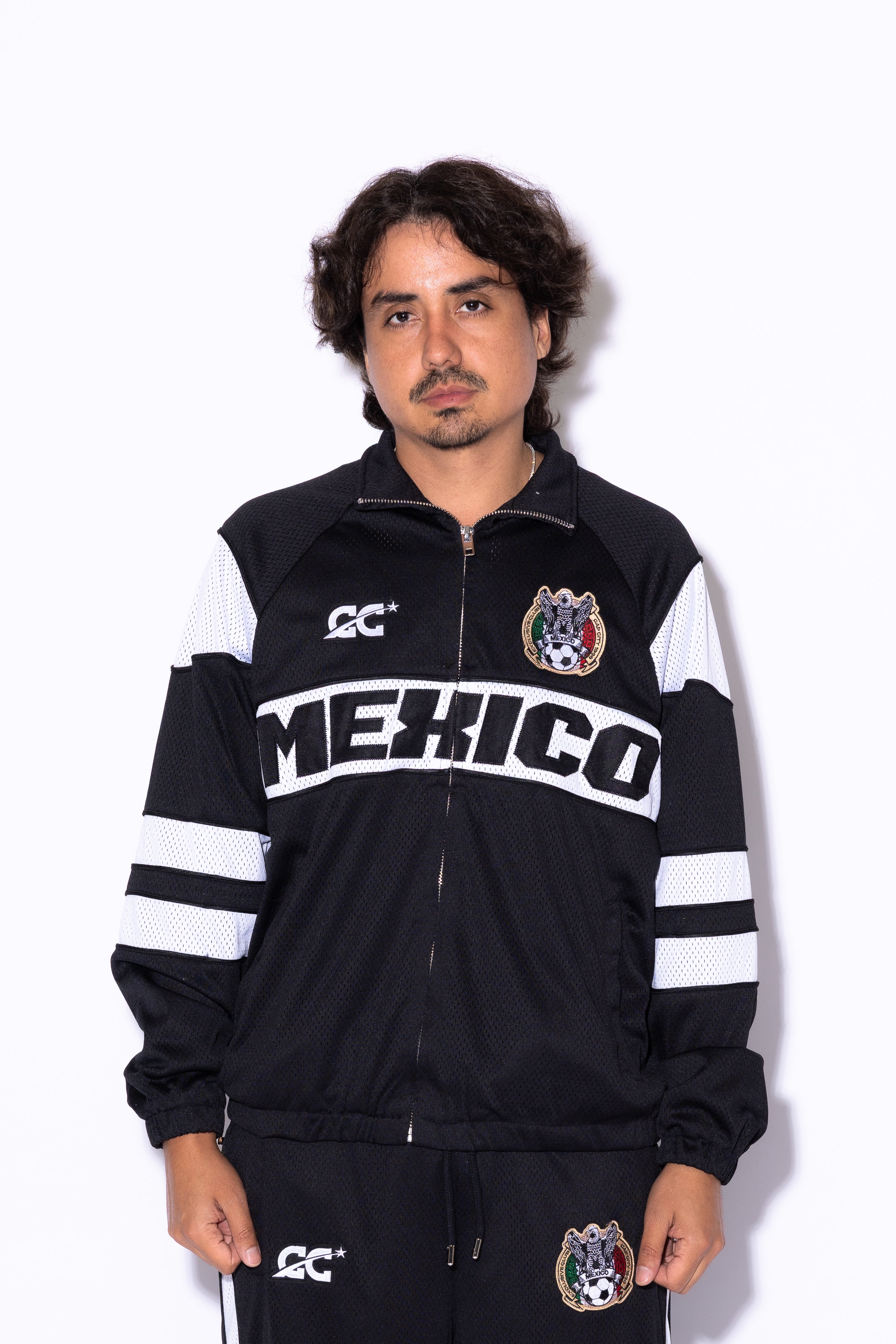 CAP CITY BLACK/WHITE MEXICO TRACK JACKET