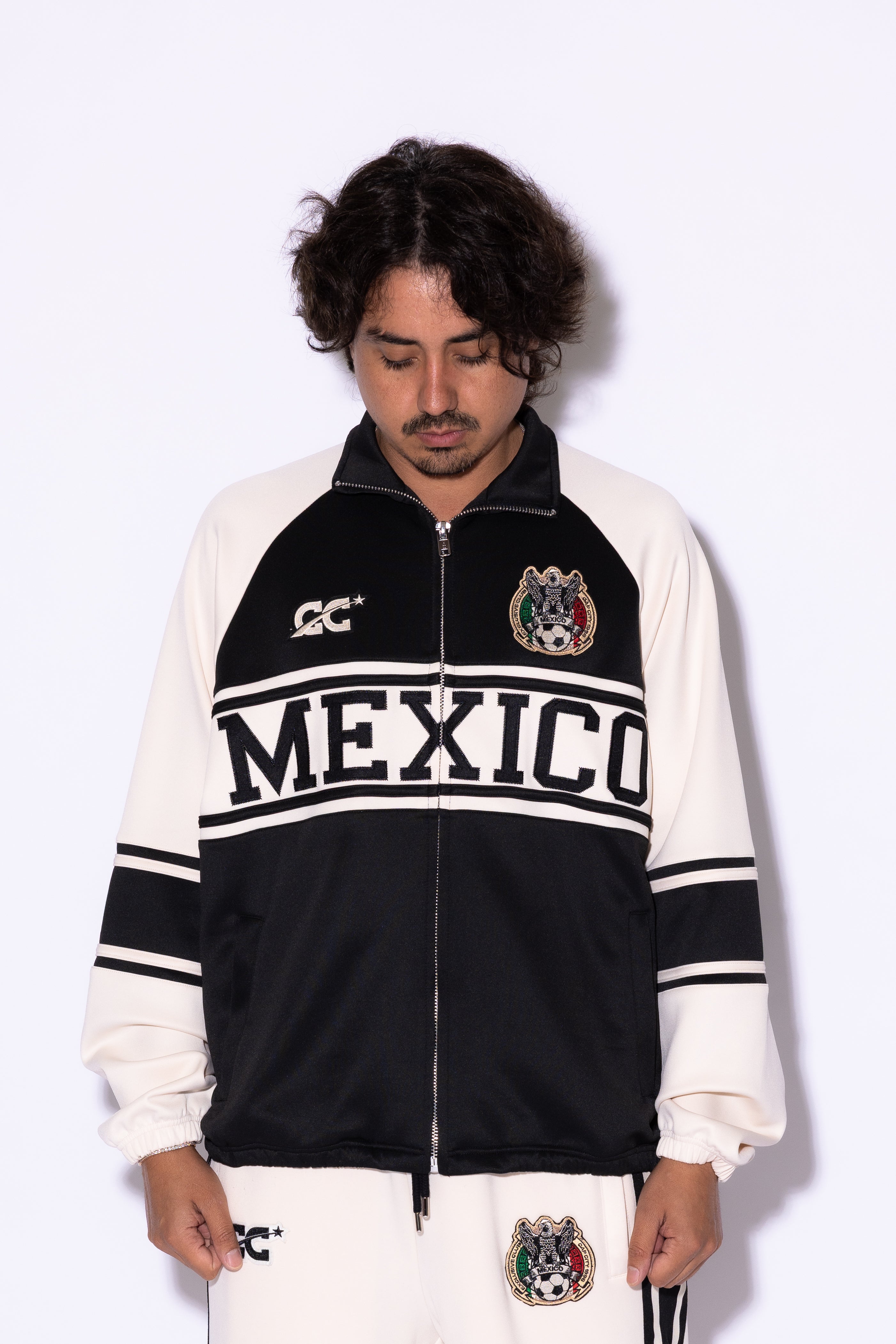 CAP CITY CREAM/BLACK MEXICO TRACK JACKET
