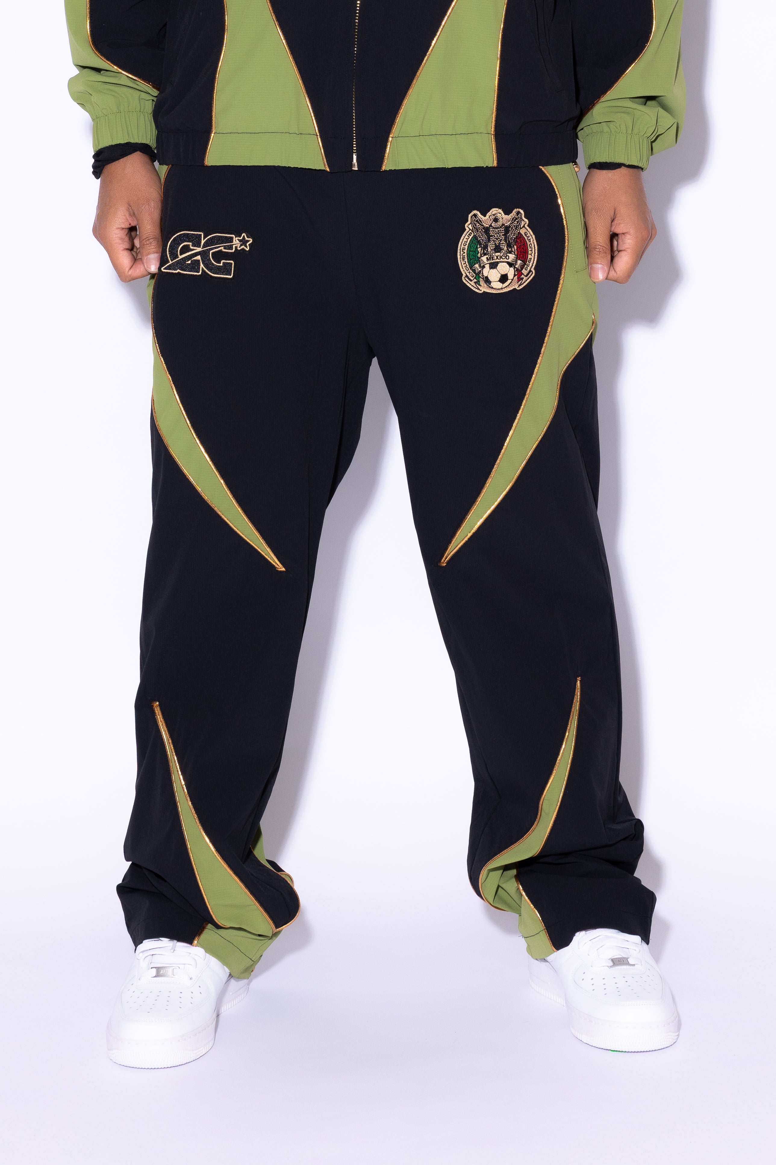 CAP CITY GREEN/BLACK MEXICO TRACK PANTS