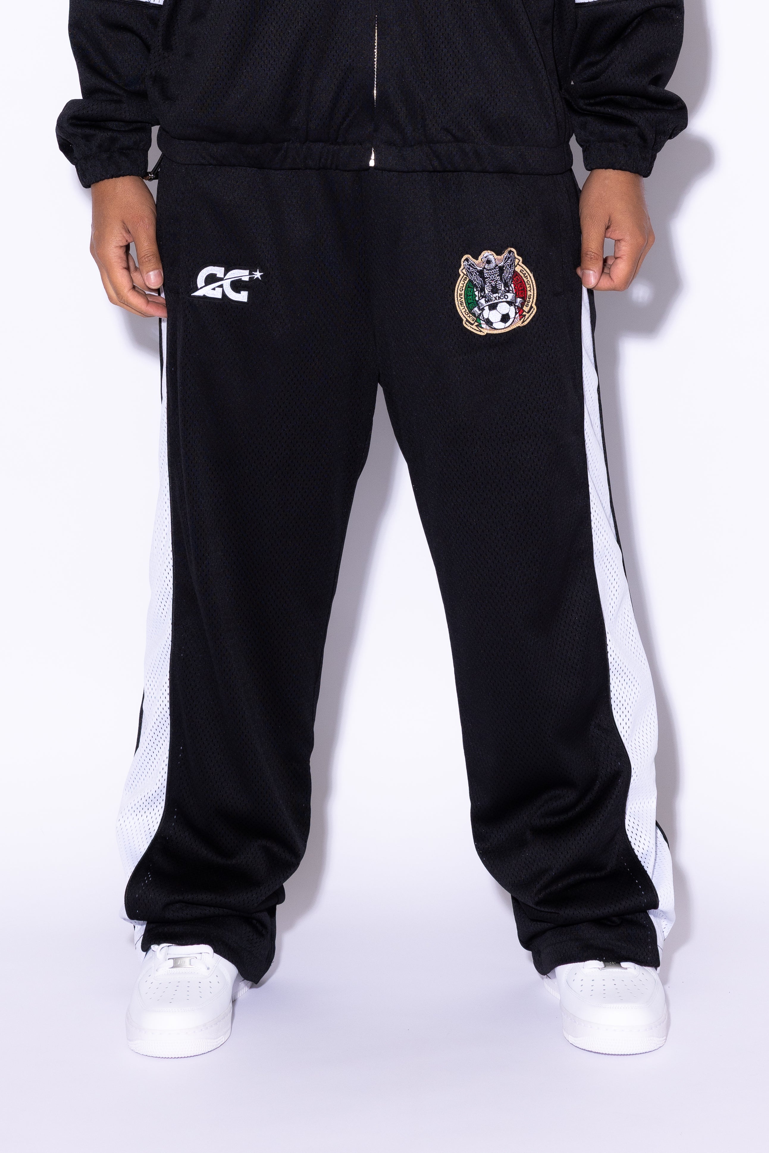 CAP CITY BLACK/WHITE MEXICO TRACK PANTS