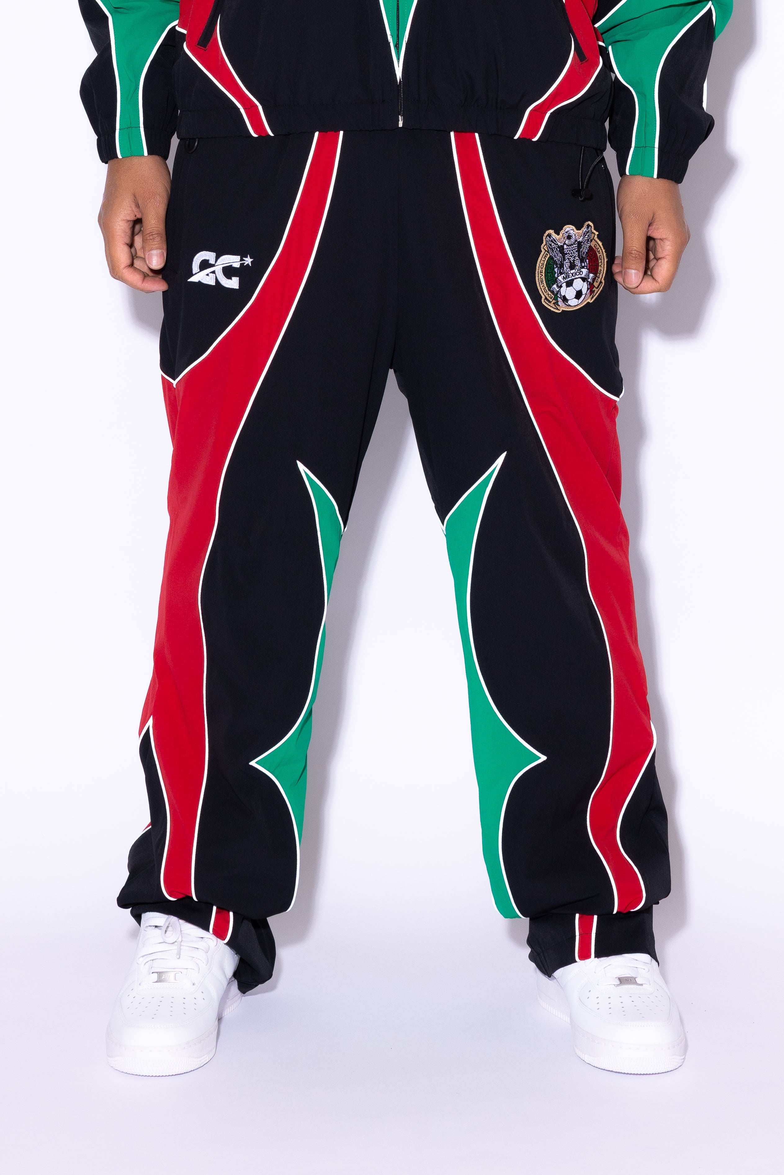 CAP CITY BLACK/GREEN MEXICO TRACK PANTS