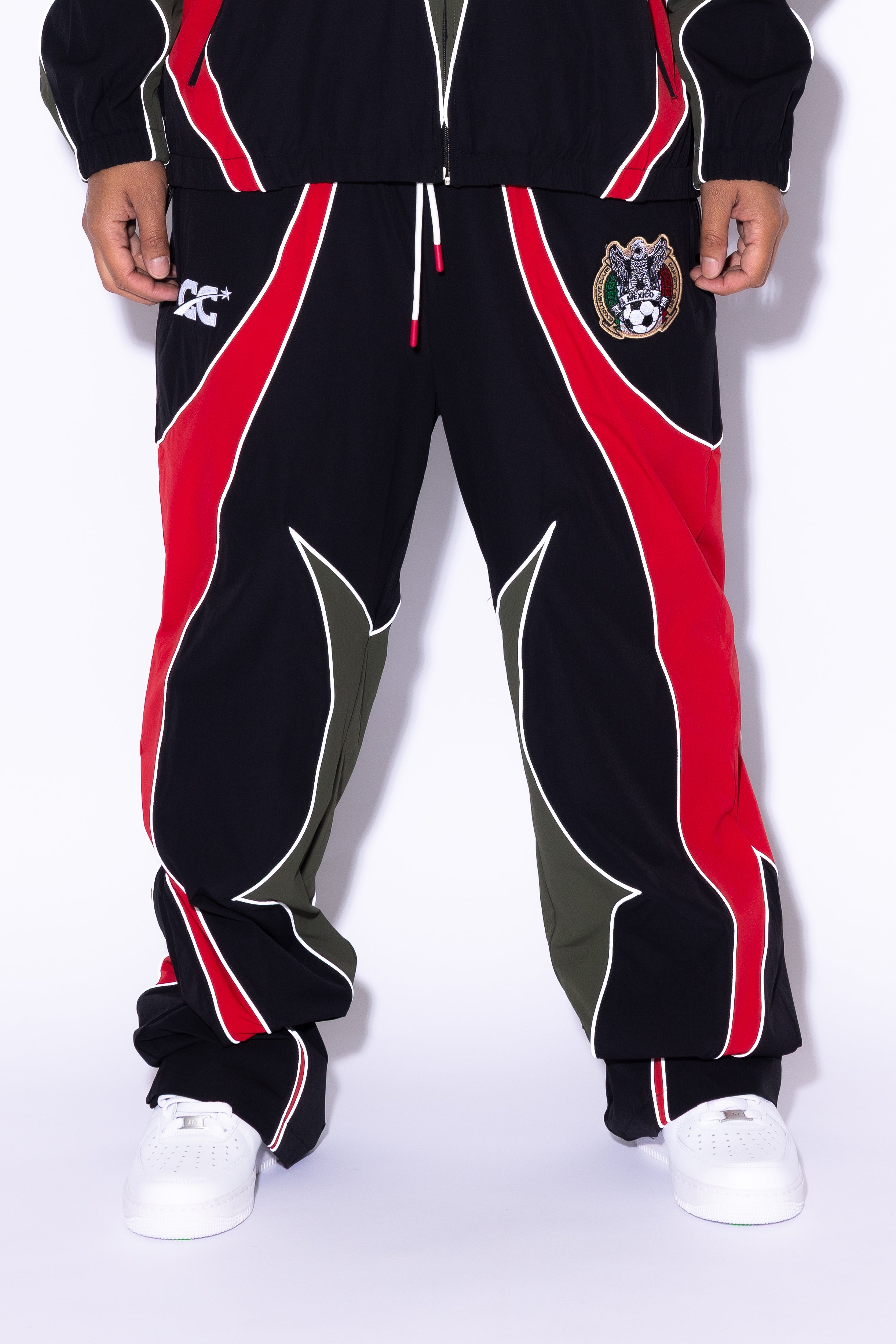 CAP CITY BLACK/OLIVE MEXICO TRACK PANTS