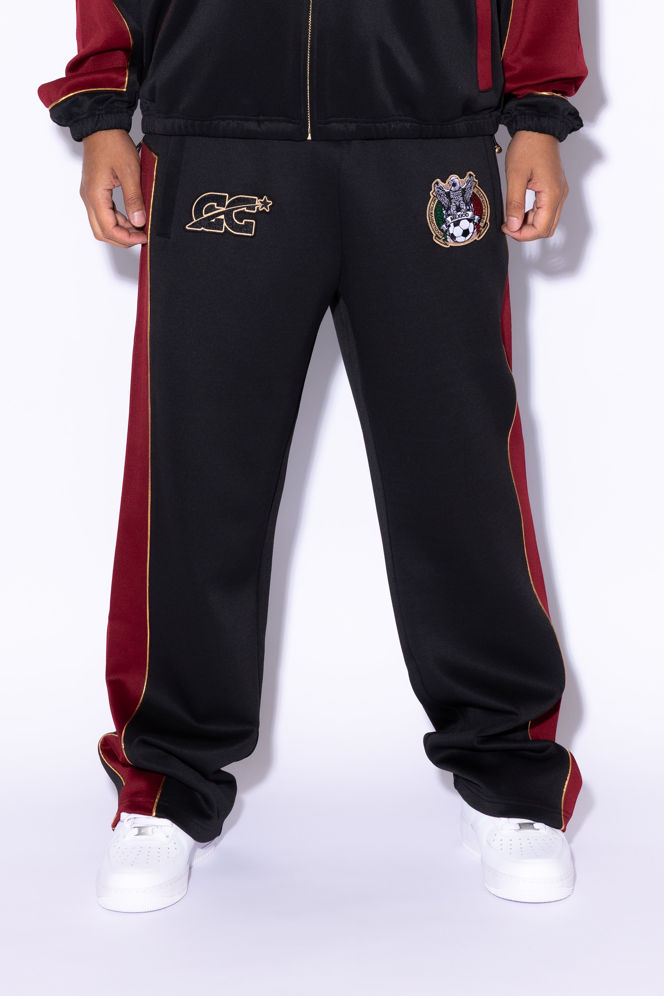 CAP CITY RED/BLACK MEXICO TRACK PANTS