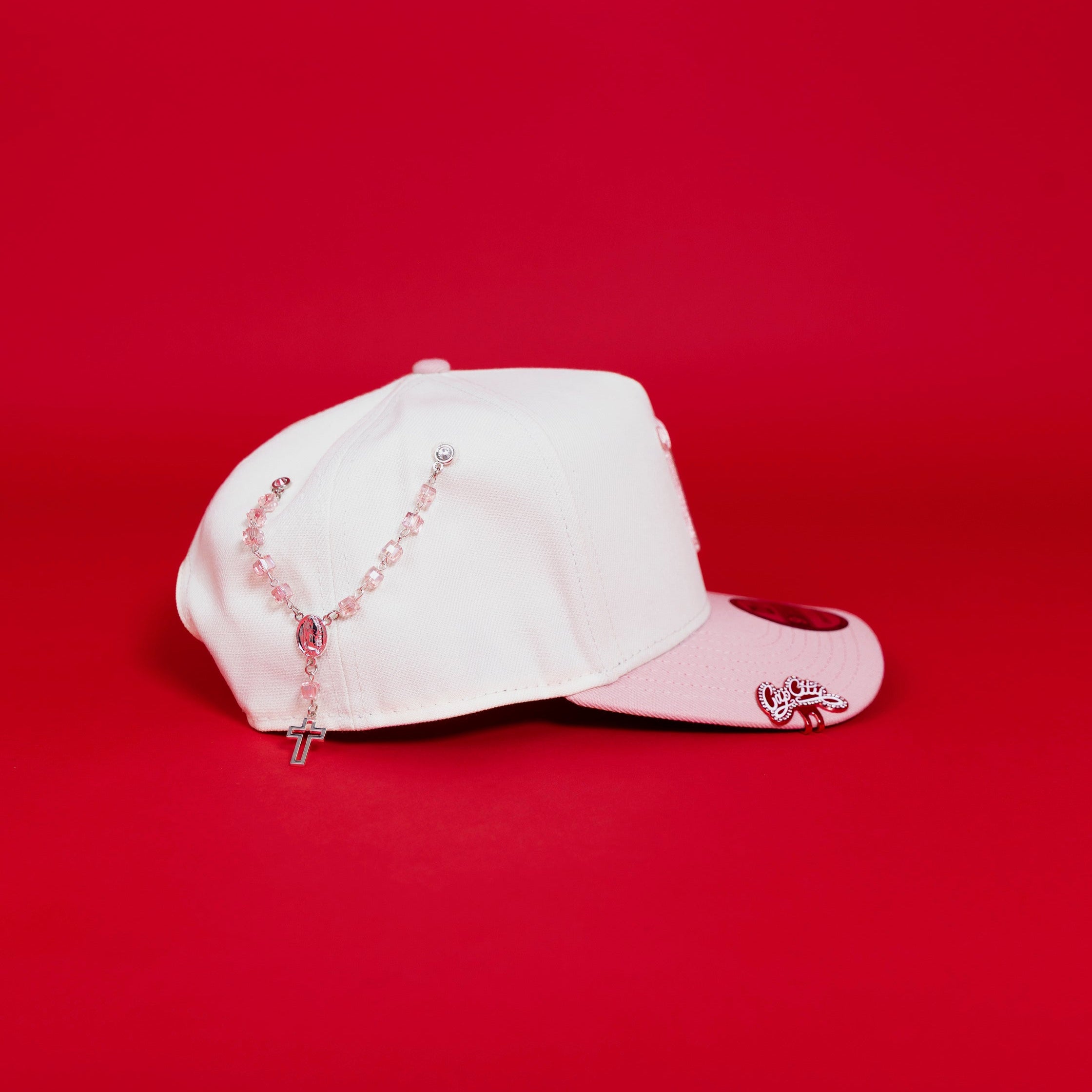 NEW ERA EXCLUSIVE 9FIFTY A-FRAME CHROME/ SOFT PINK PITTSBURGH PIRATES SNAPBACK W/ ROSES