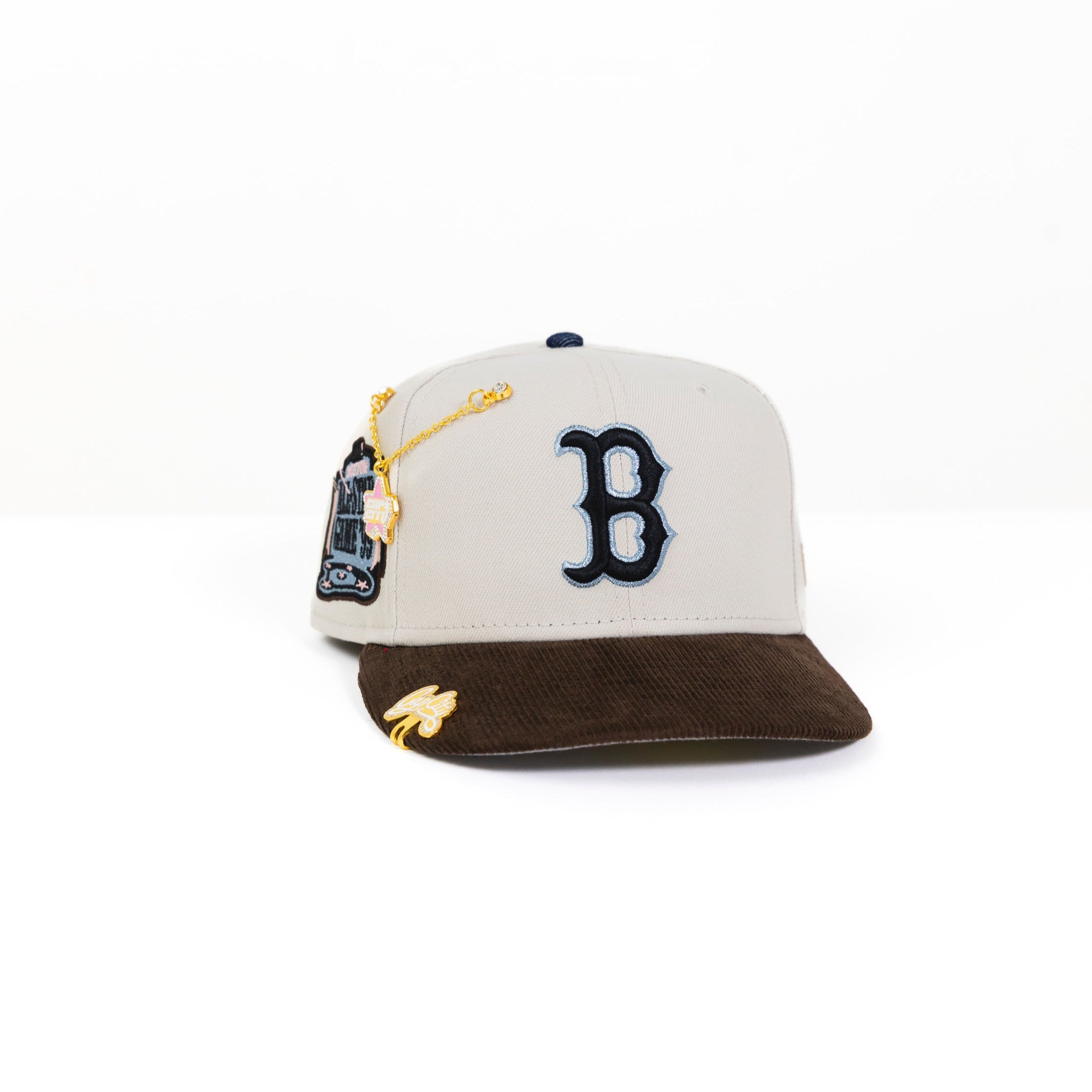 NEW ERA EXCLUSIVE 59FIFTY STONE/ CORDUROY BOSTON RED SOX W/ 1999 ALL STAR GAME SIDE PATCH