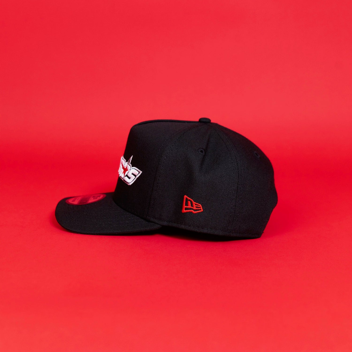 NEW ERA EXCLUSIVE 9FIFTY A-FRAME BLACK HOUSTON ASTROS SCRIPT SNAPBACK W/ 2000 INAUGURAL SEASON SIDE PATCH