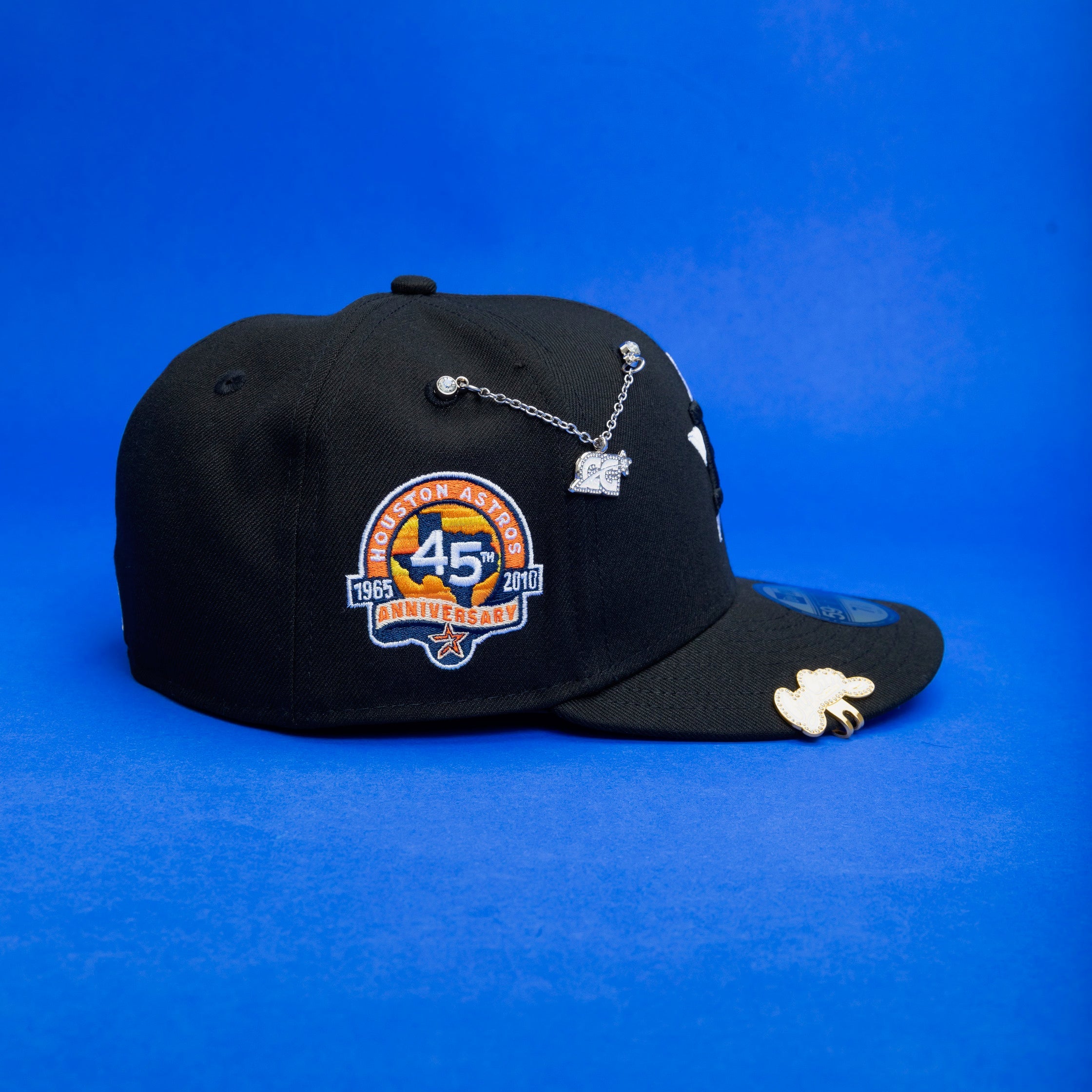 NEW ERA EXCLUSIVE 59FIFTY BLACK HOUSTON ASTROS W/ 50TH ANNIVERSARY SIDE PATCH