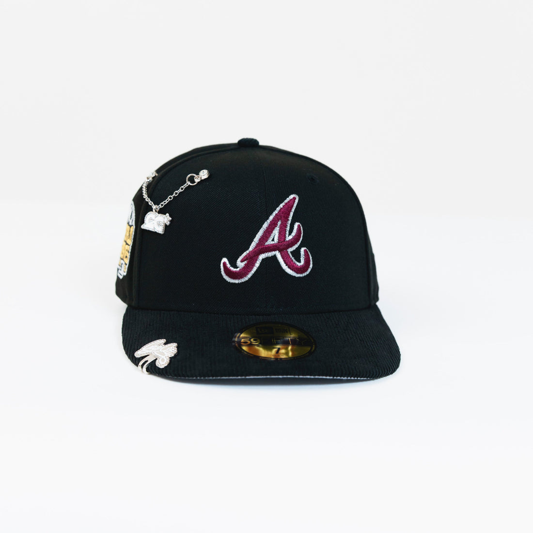 NEW ERA 59FIFTY BLACK/ CORDUROY ATLANTA BRAVES W/ 2021 WORLD SERIES SIDE PATCH