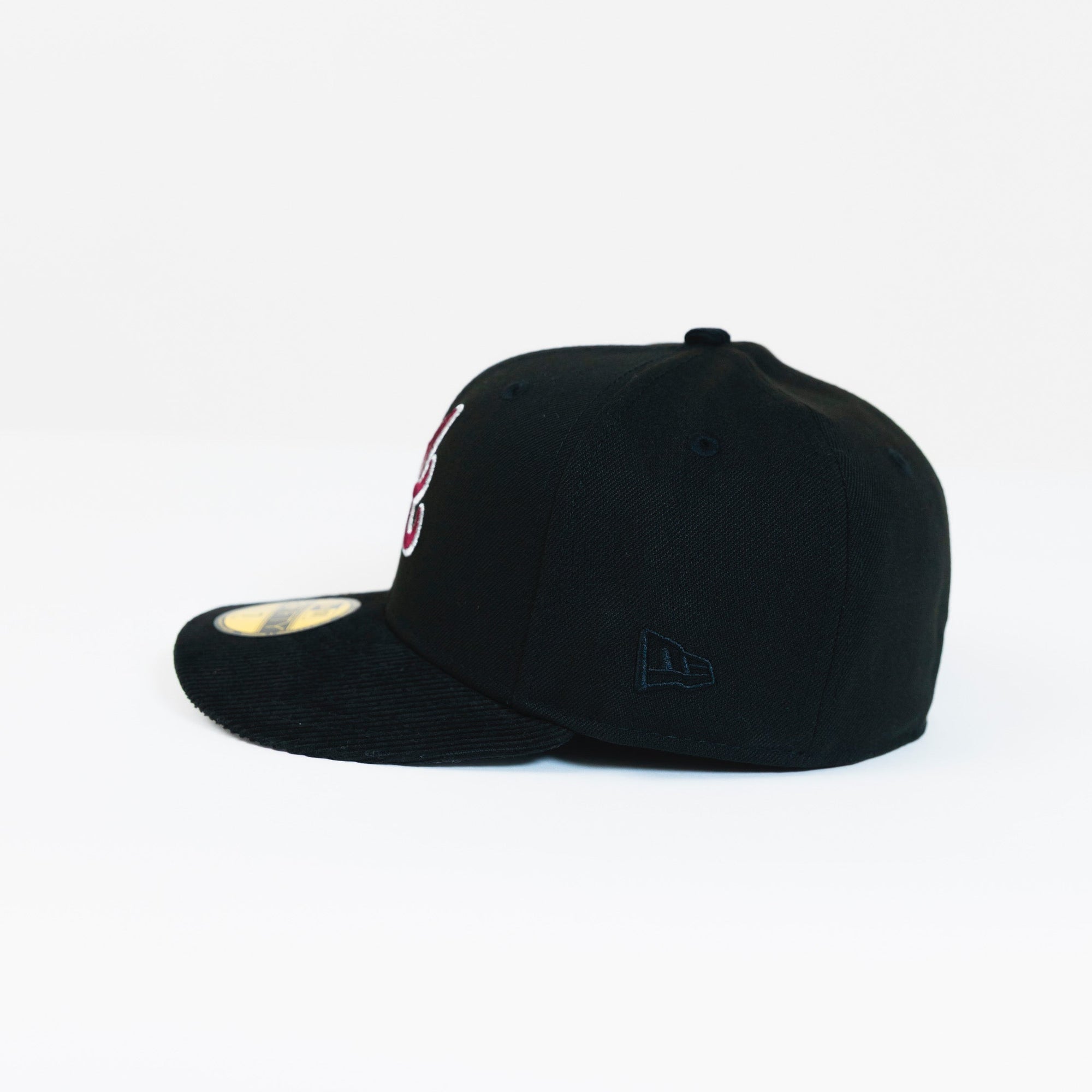 NEW ERA 59FIFTY BLACK/ CORDUROY ATLANTA BRAVES W/ 2021 WORLD SERIES SIDE PATCH