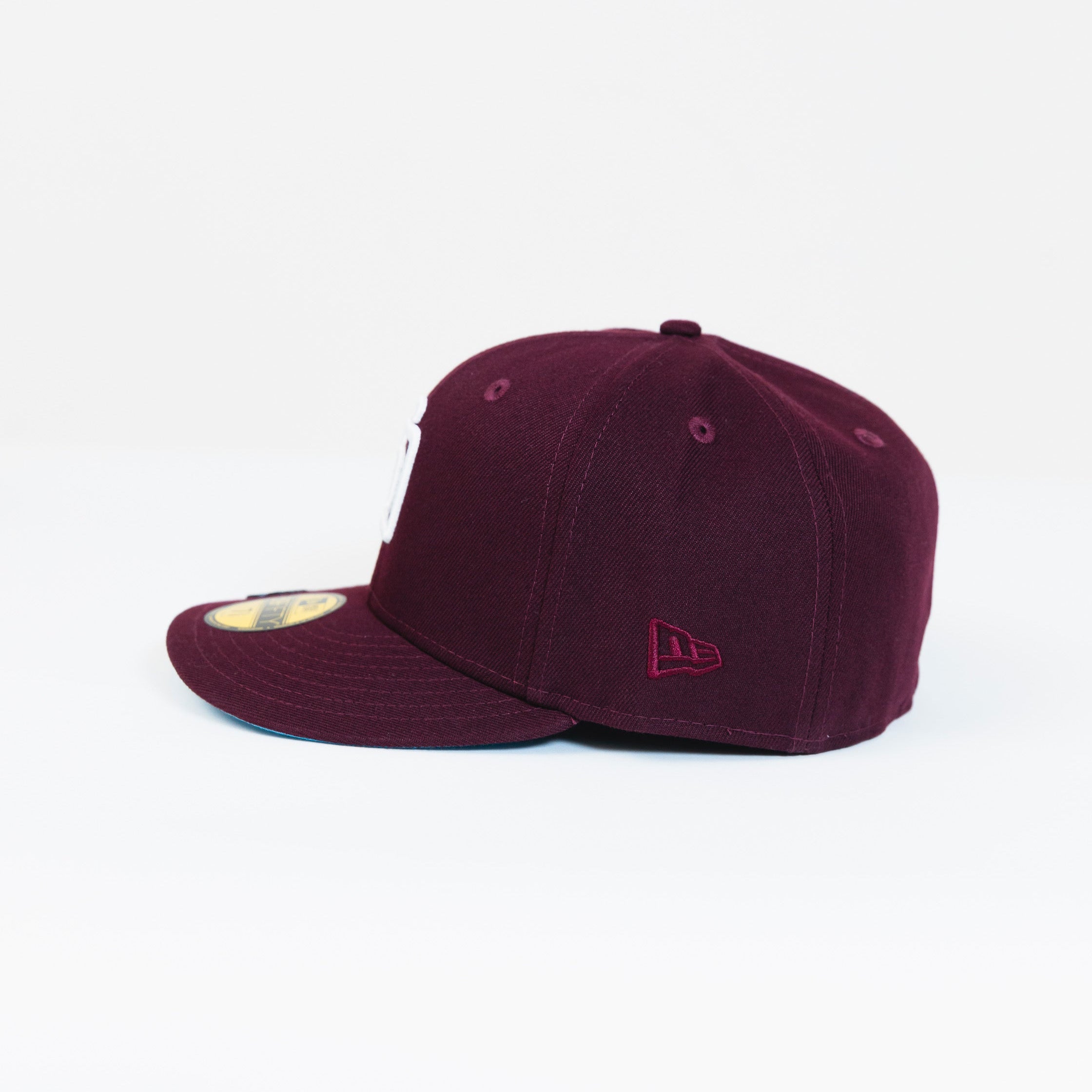 NEW ERA EXCLUSIVE 59FIFTY BURGUNDY SAN DIEGO PADRES W/ 1998 WORLD SERIES SIDE PATCH