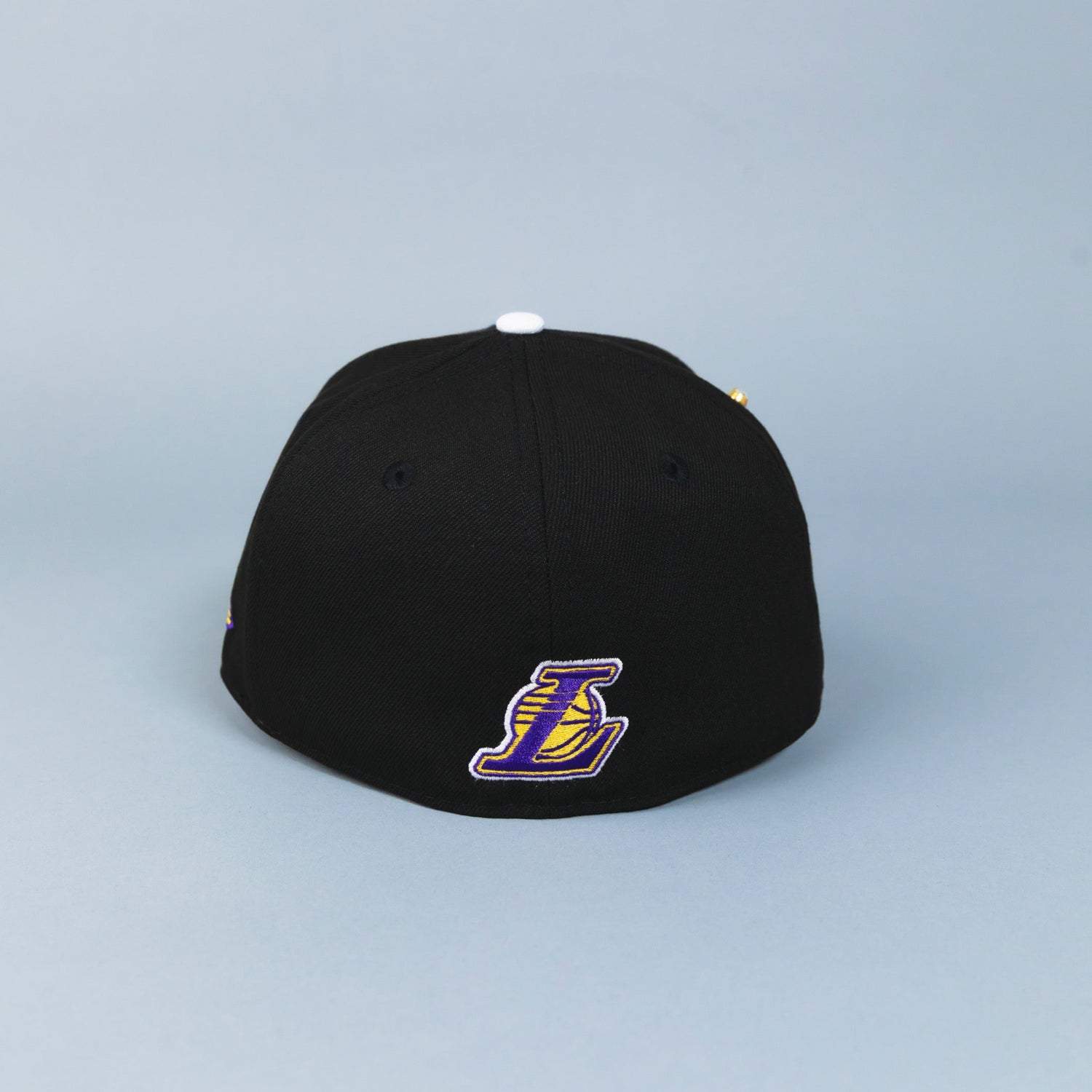 NEW ERA EXCLUSIVE 59FIFTY BLACK LOS ANGELES LAKERS DRIP LOGO W/ "LAKERS" SIDE PATCH