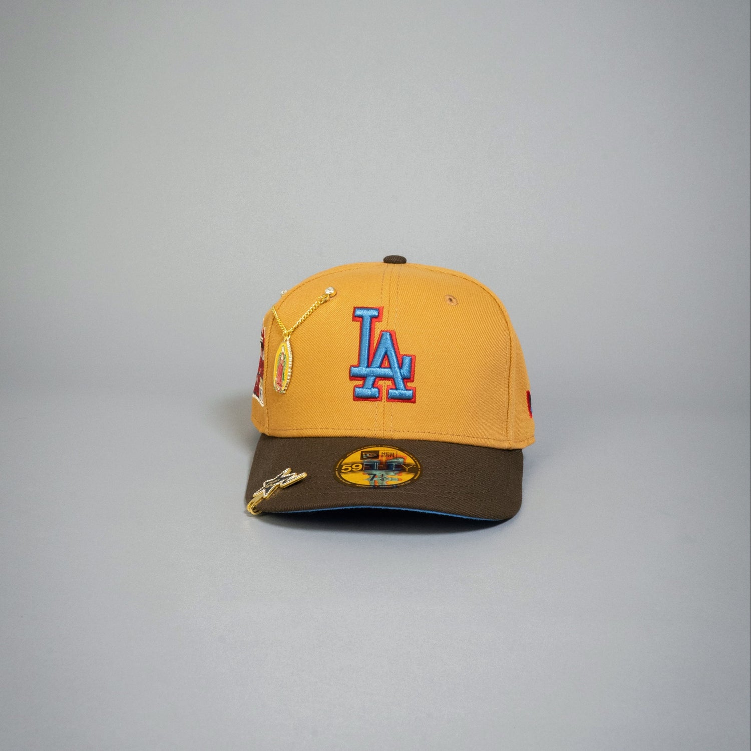 NEW ERA 59FIFTY TAN/ BROWN LOS ANGELES DODGERS W/ 2000 ALL STAR GAME SIDE PATCH