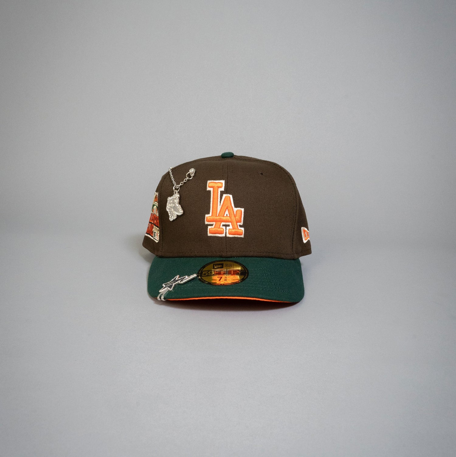 NEW ERA EXCLUSIVE 59FIFTY MOCHA/ NAVY LOS ANGELES DODGERS W/ 2000 ALL STAR GAME SIDE PATCH
