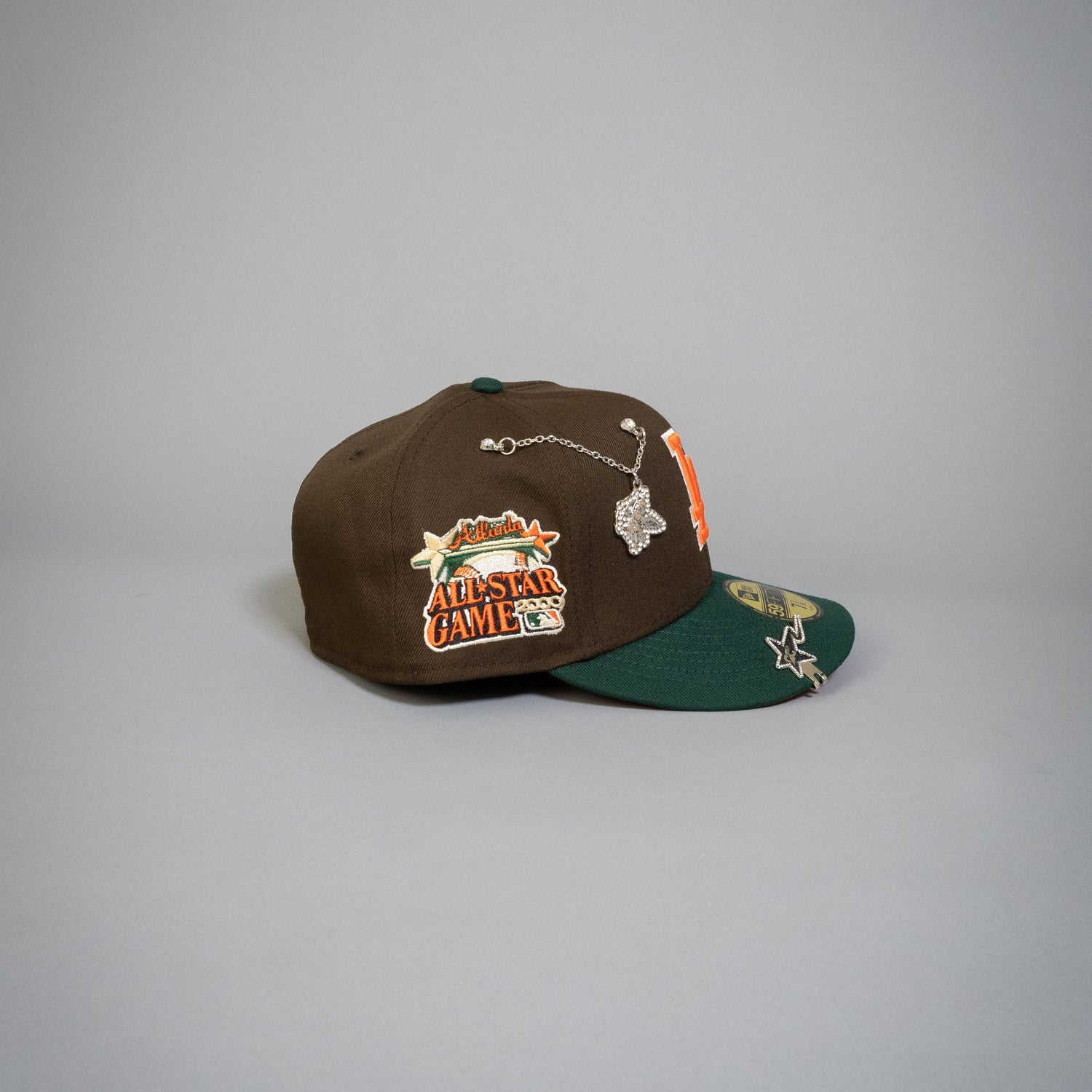 NEW ERA EXCLUSIVE 59FIFTY MOCHA/ NAVY LOS ANGELES DODGERS W/ 2000 ALL STAR GAME SIDE PATCH