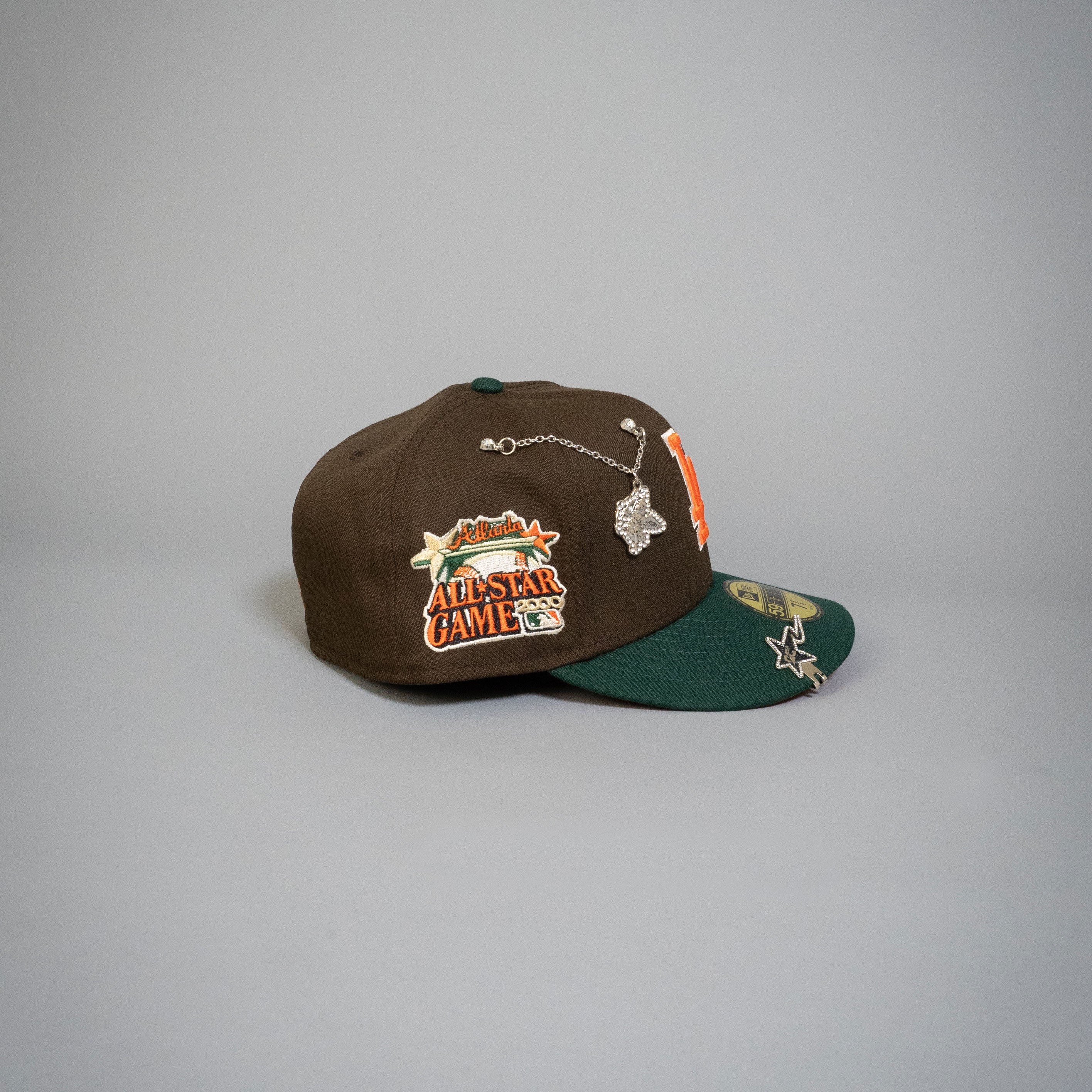 NEW ERA EXCLUSIVE 59FIFTY MOCHA/ NAVY LOS ANGELES DODGERS W/ 2000 ALL STAR GAME SIDE PATCH