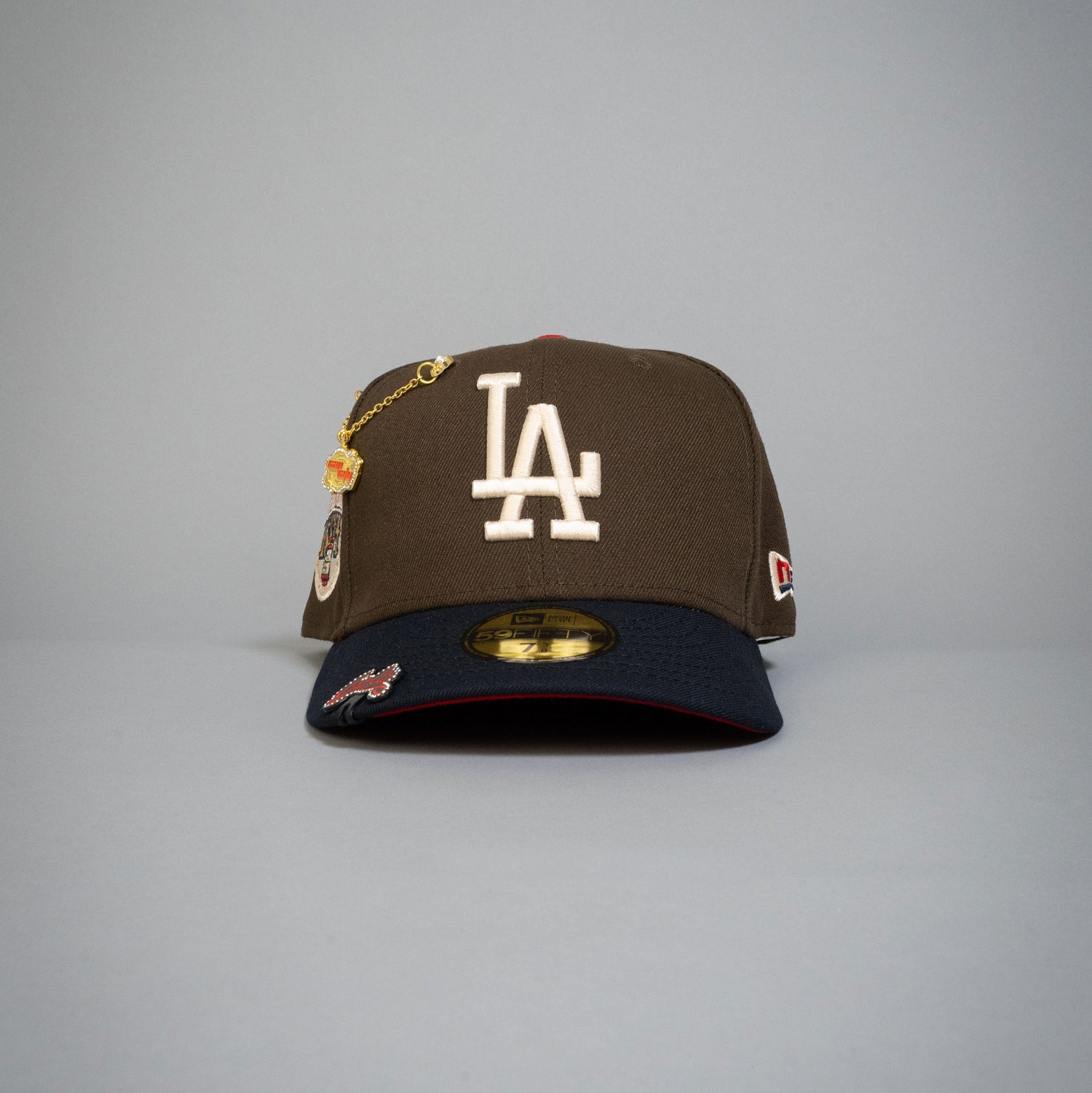 NEW ERA EXCLUSIVE 59FIFTY MOCHA/ NAVY LOS ANGELES DODGERS W/ 1984 ALL STAR GAME SIDE PATCH