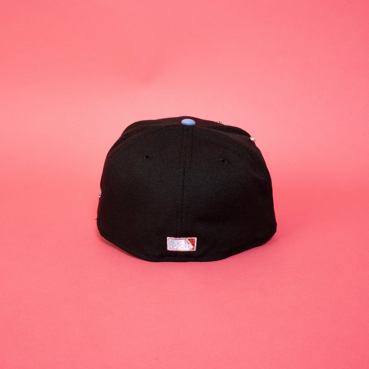 NEW ERA EXCLUSIVE 59FIFTY BLACK/ DARK GREY LOS ANGELES DODGERS SCRIPT W/ 40TH ANNIVERSARY SIDE PATCH