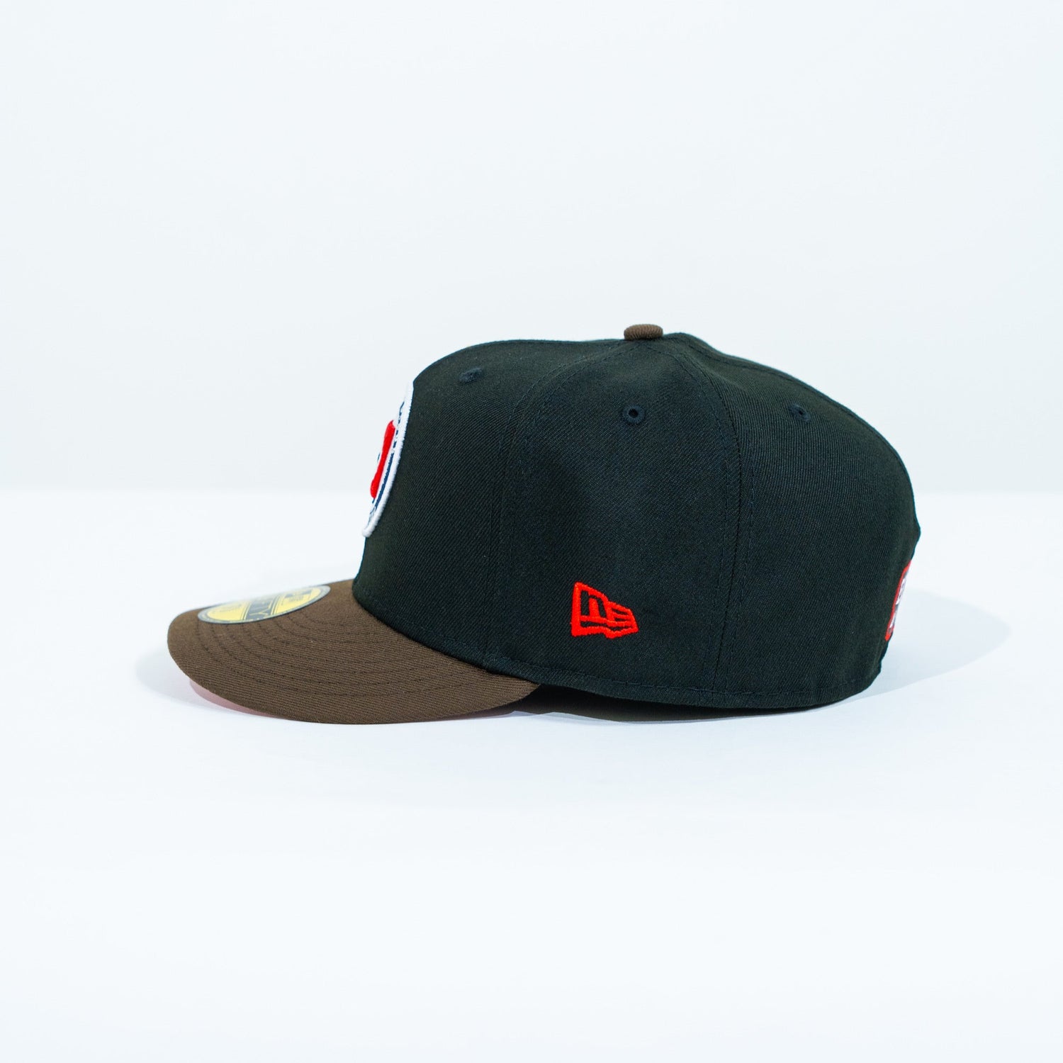 NEW ERA EXCLUSIVE 59FIFTY BLACK/ BROWN "CLUB CRUZ AZUL" W/ MEXICO FLAG SIDE PATCH