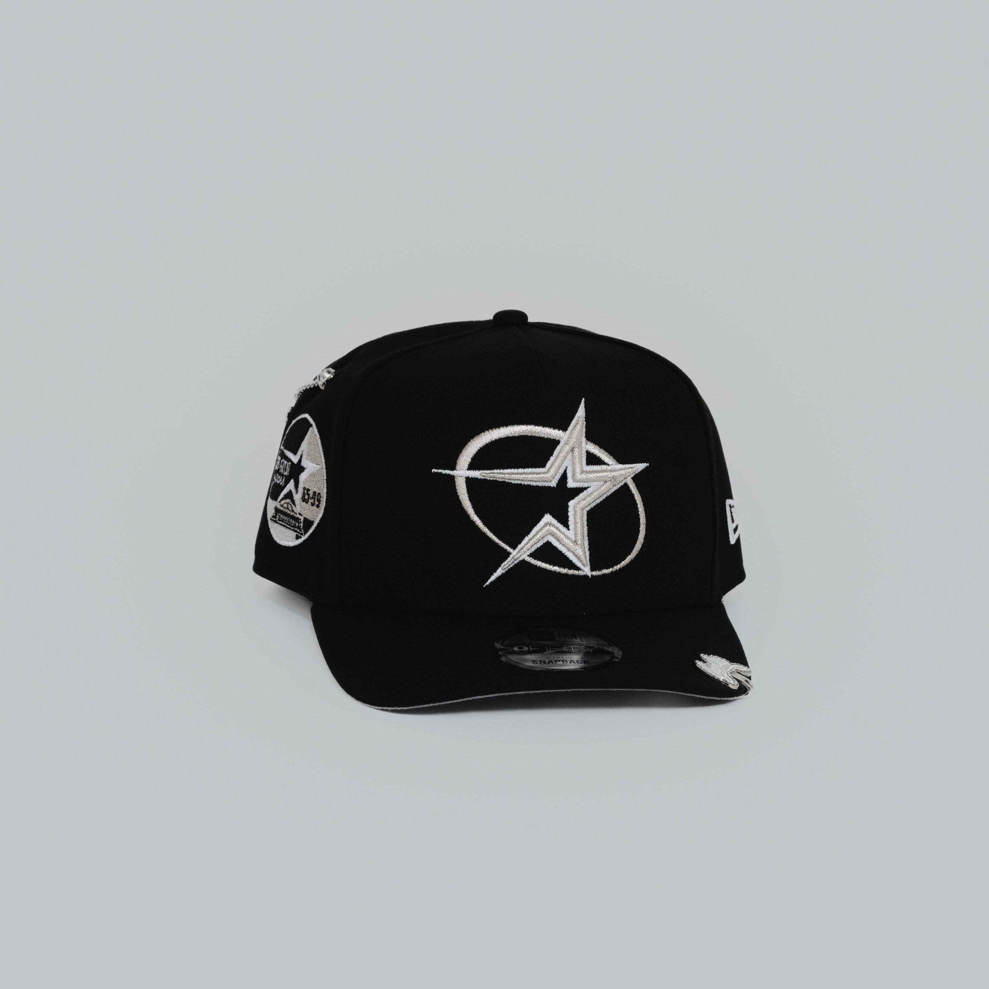 NEW ERA EXCLUSIVE 9FIFTY A-FRAME BLACK HOUSTON ASTROS W/ 35 GREAT YEARS SIDE PATCH