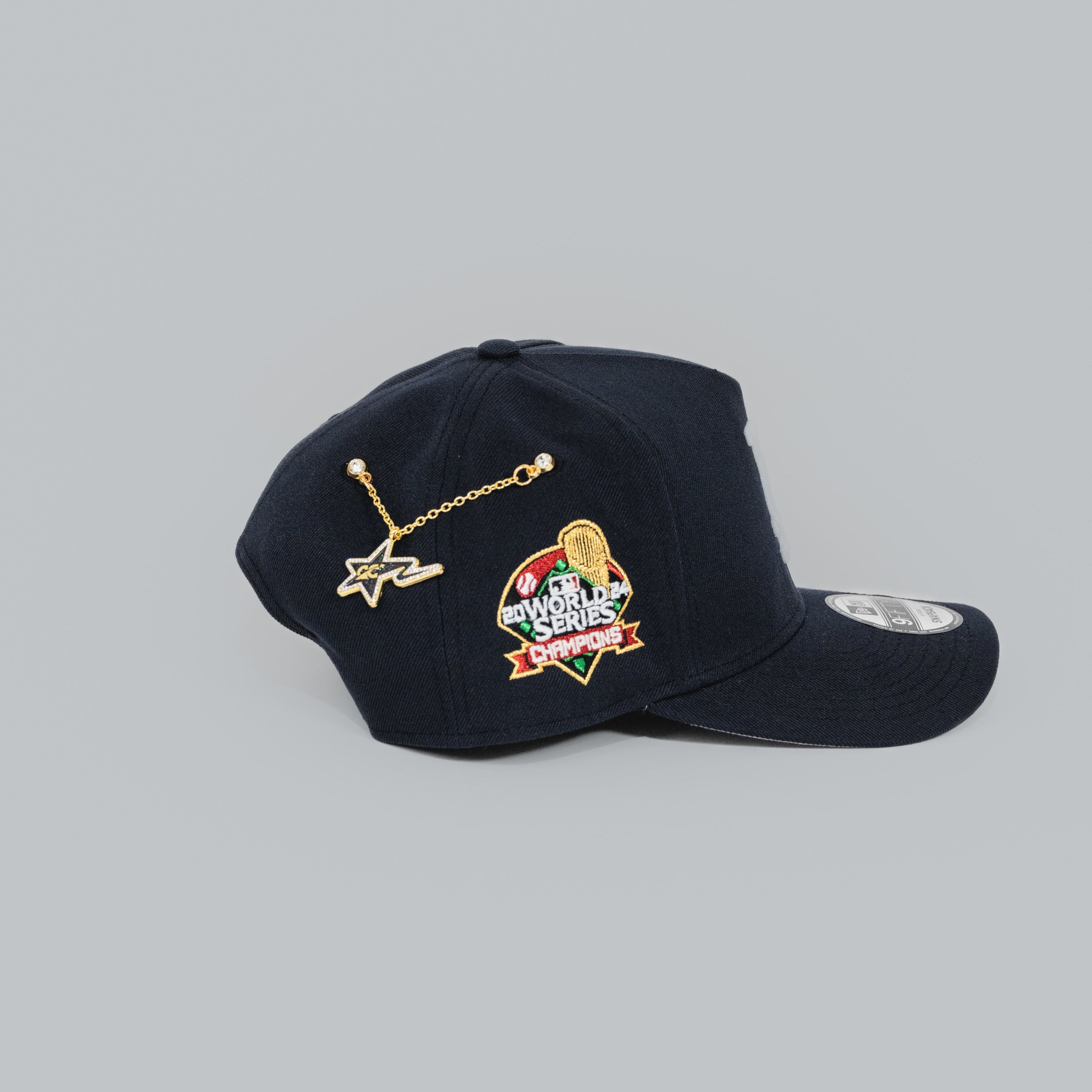 NEW ERA EXCLUSIVE 9FIFTY A-FRAME NAVY LOS ANGELES DODGERS W/ 2024 WORLD SERIES CHAMPIONS SIDE PATCH