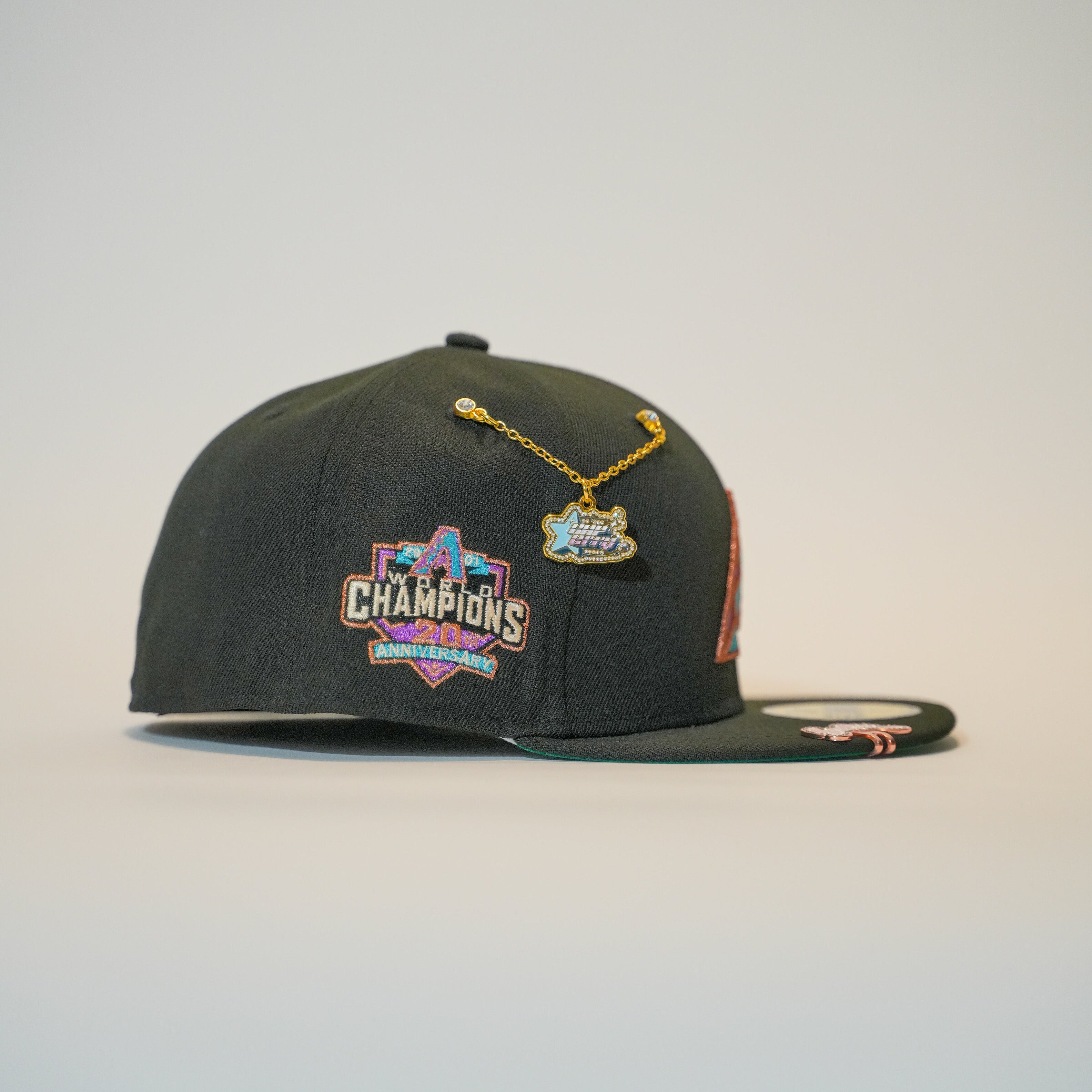 NEW ERA EXCLUSIVE 59FIFTY BLACK ARIZONA DIAMONDBACKS W/ WORLD SERIES CHAMPIONS SIDE PATCH