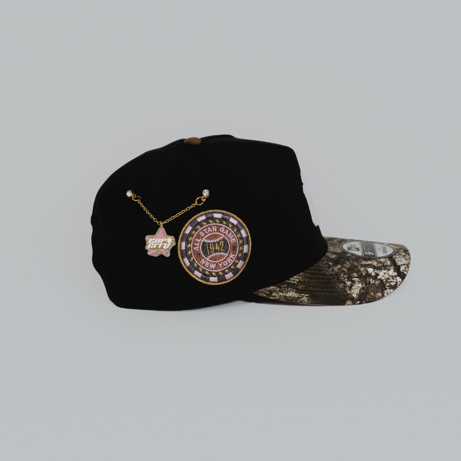 NEW ERA EXCLUSIVE 9FIFTY A-FRAME BLACK/ REALTREE NEW YORK YANKEES W/ 1942 ALL STAR GAME SIDE PATCH