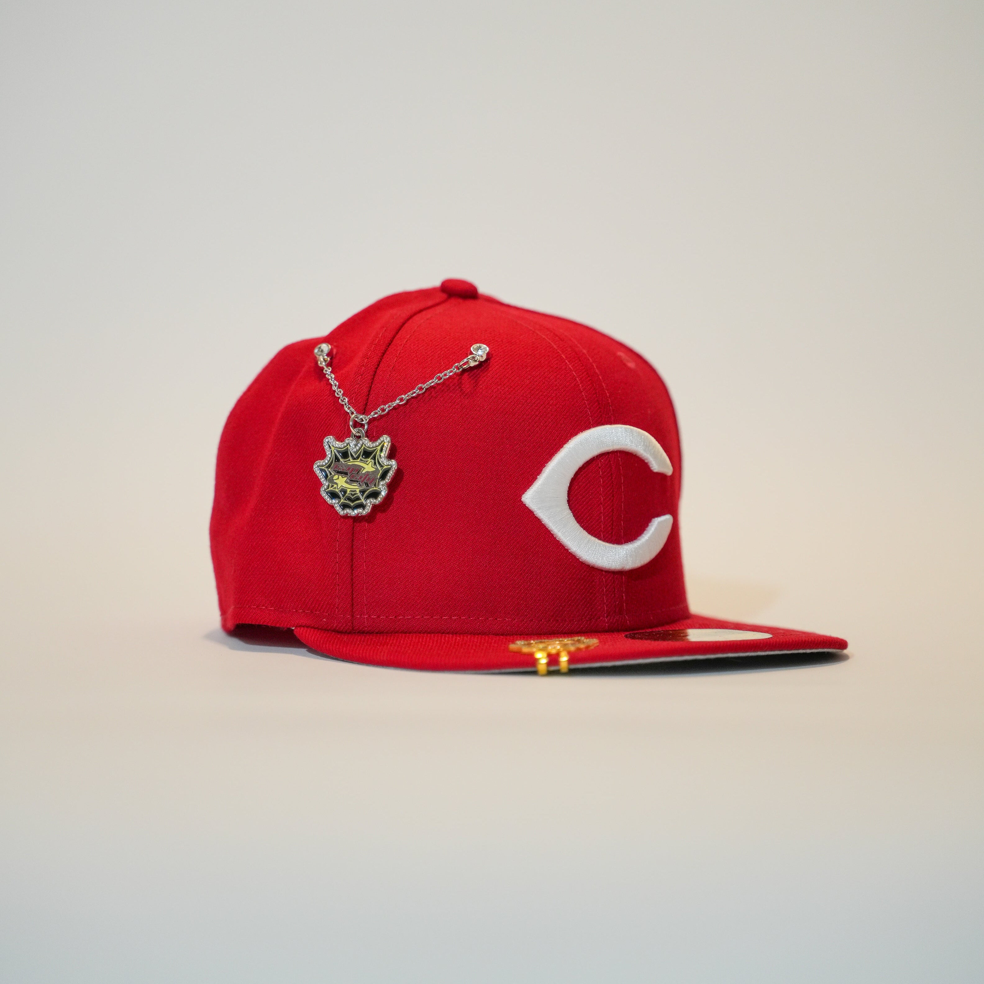 NEW ERA EXCLUSIVE 59FIFTY RED CINCINNATI REDS W/ 1990 WORLD SERIES SIDE PATCH