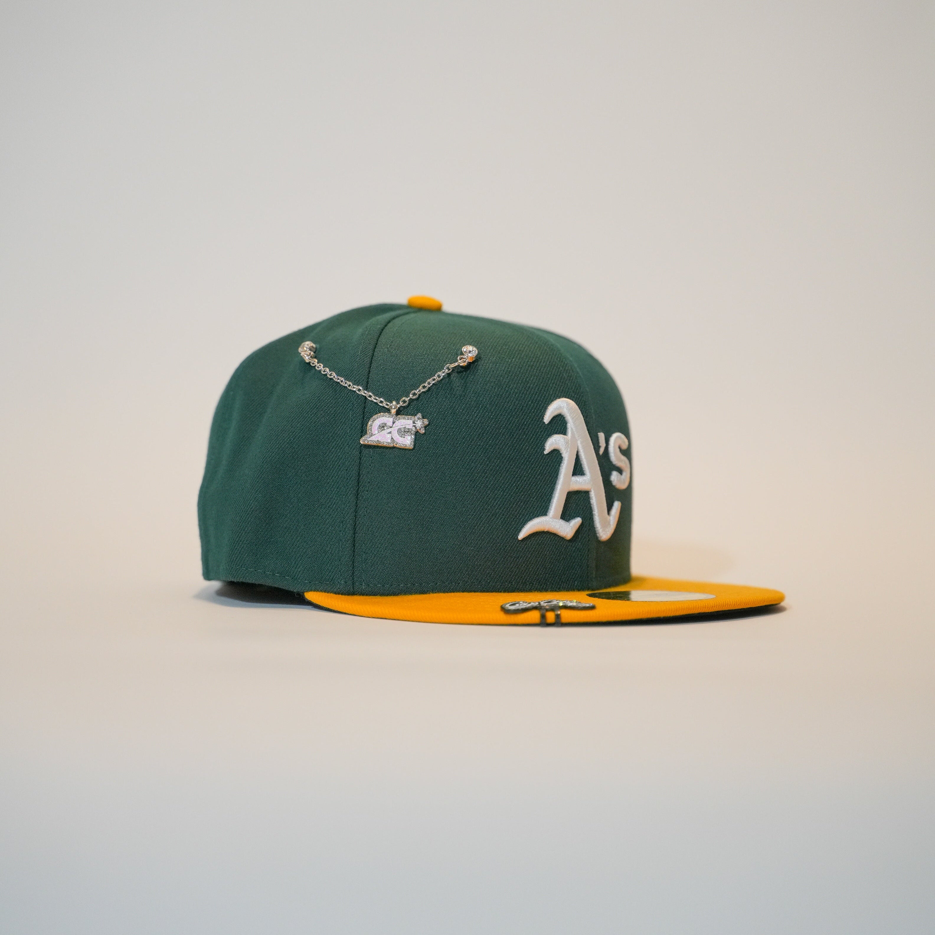 NEW ERA EXCLUSIVE 59FIFTY FOREST GREEN/ YELLOW OAKLAND ATHLETICS TWO TONE