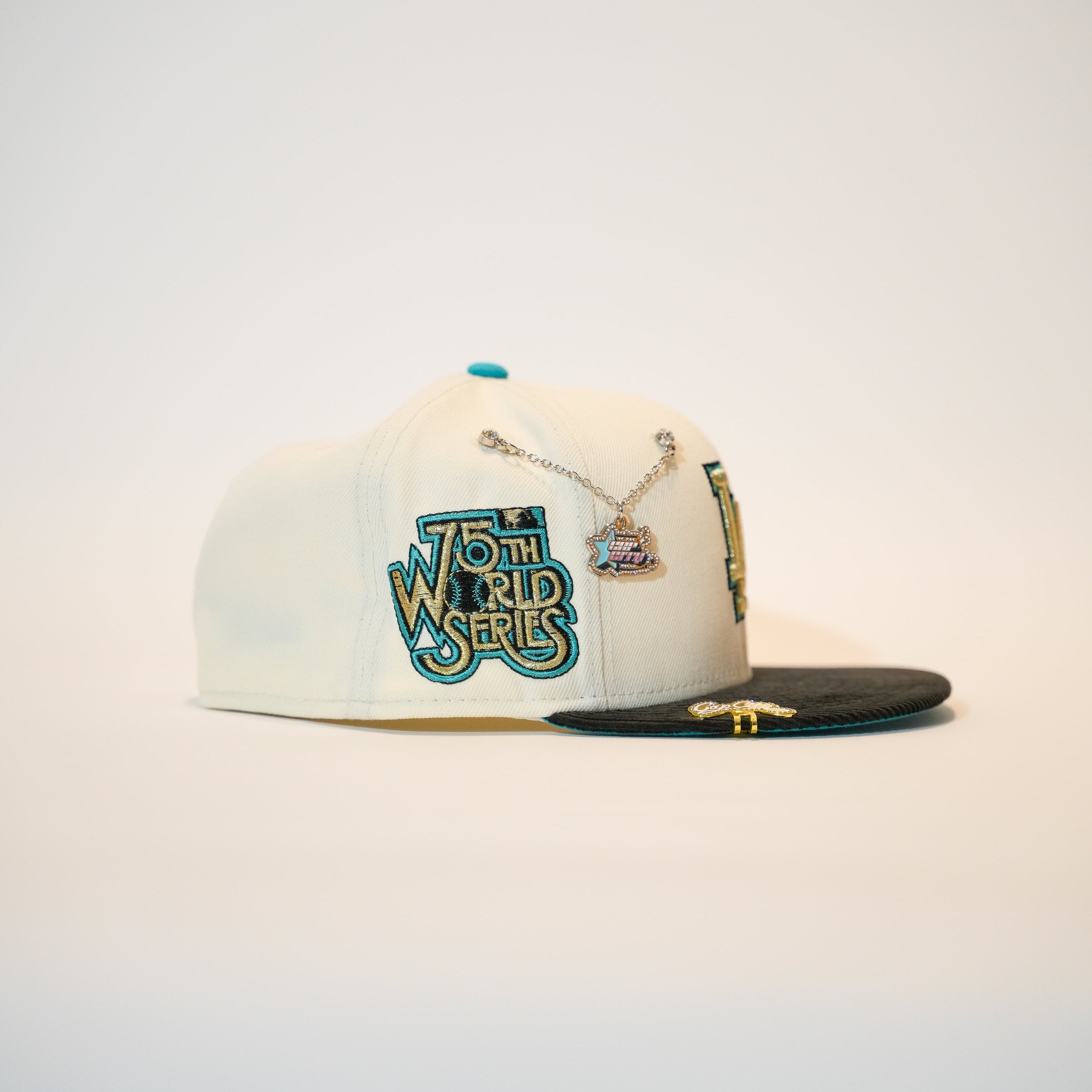 NEW ERA 59FIFTY CHROME/CORDUROY LOS ANGELES DODGERS W/ 75TH WORLD SERIES SIDE PATCH